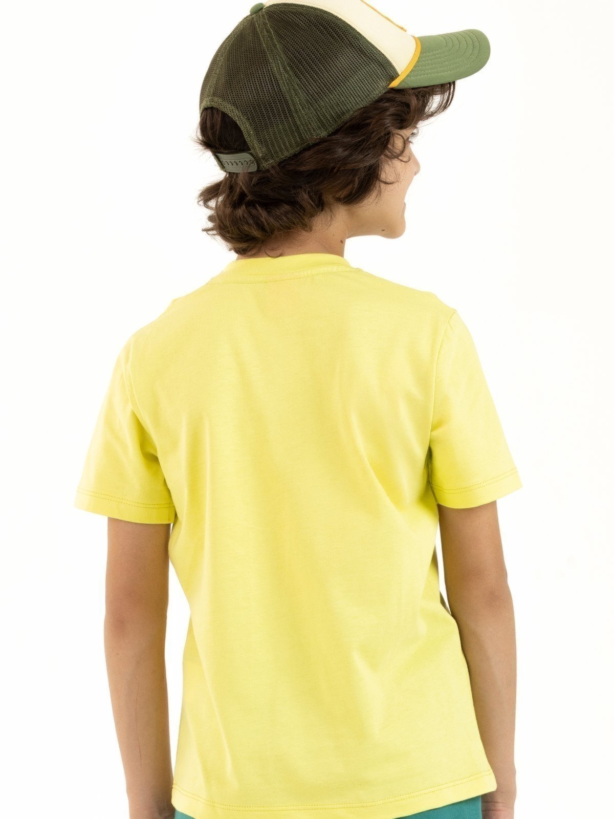 Vista 3 Infantil - Camiseta Menino de Verão em Algodão Enterrada Jurássica Magicamente Kids verde Magicamente Kids verde