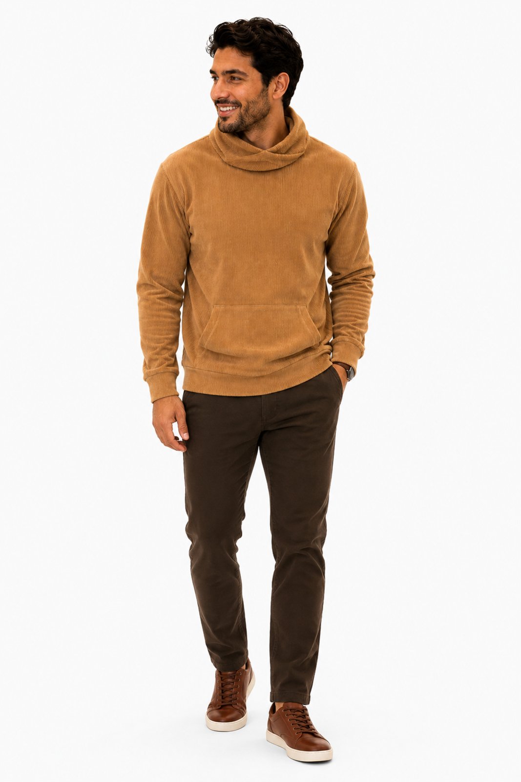 Moletom Masculino D Bell Outlet Fashion Gola Boba Caramelo