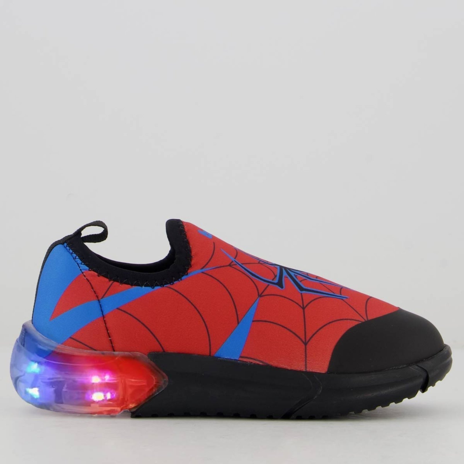 Tênis Bibi Luzes Space Homem Aranha Vermelho
