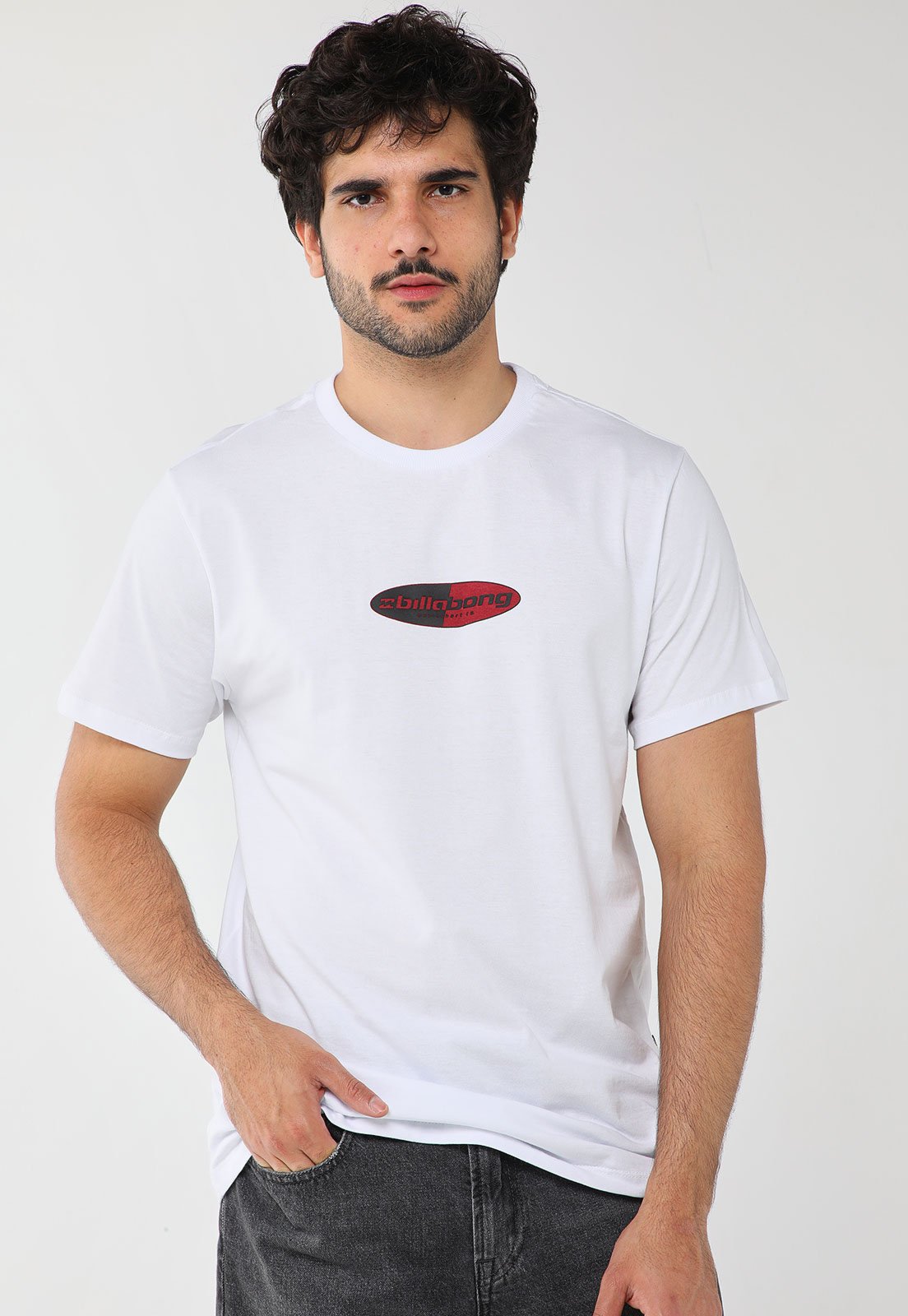 Camiseta Masculina Billabong Split Pill Branca