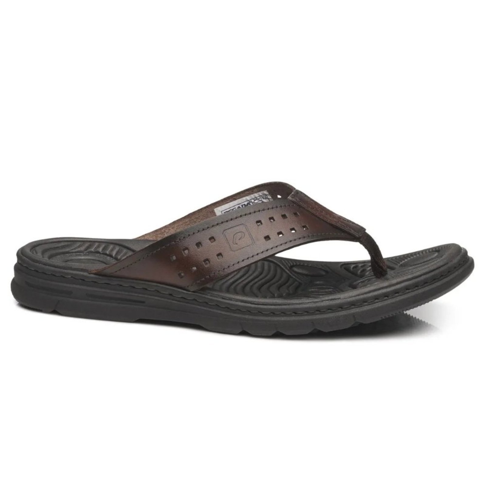 Chinelo Pegada Masculino em Couro - 134202