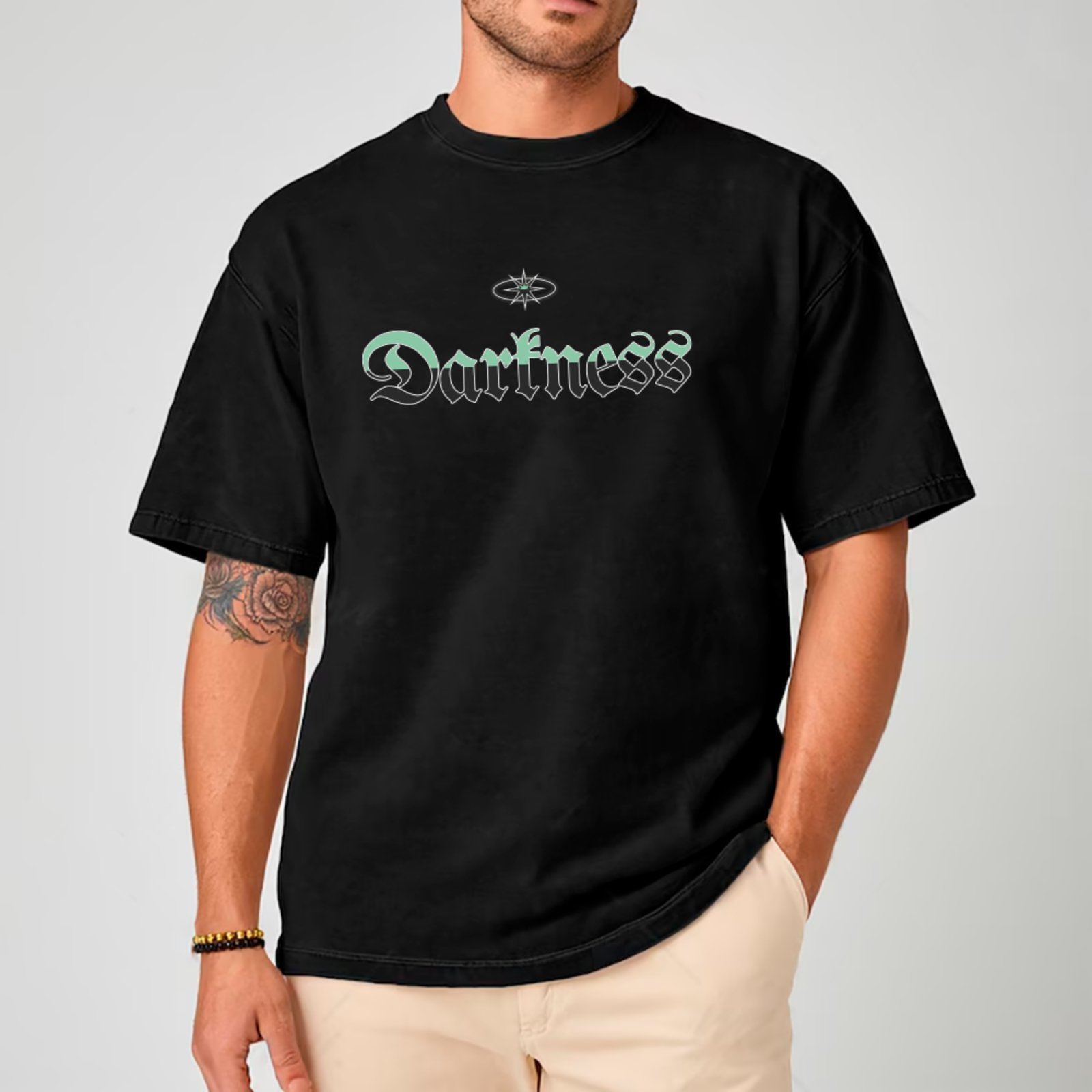 Camiseta Ousy Darkness Mística Oversized Unissex Preto