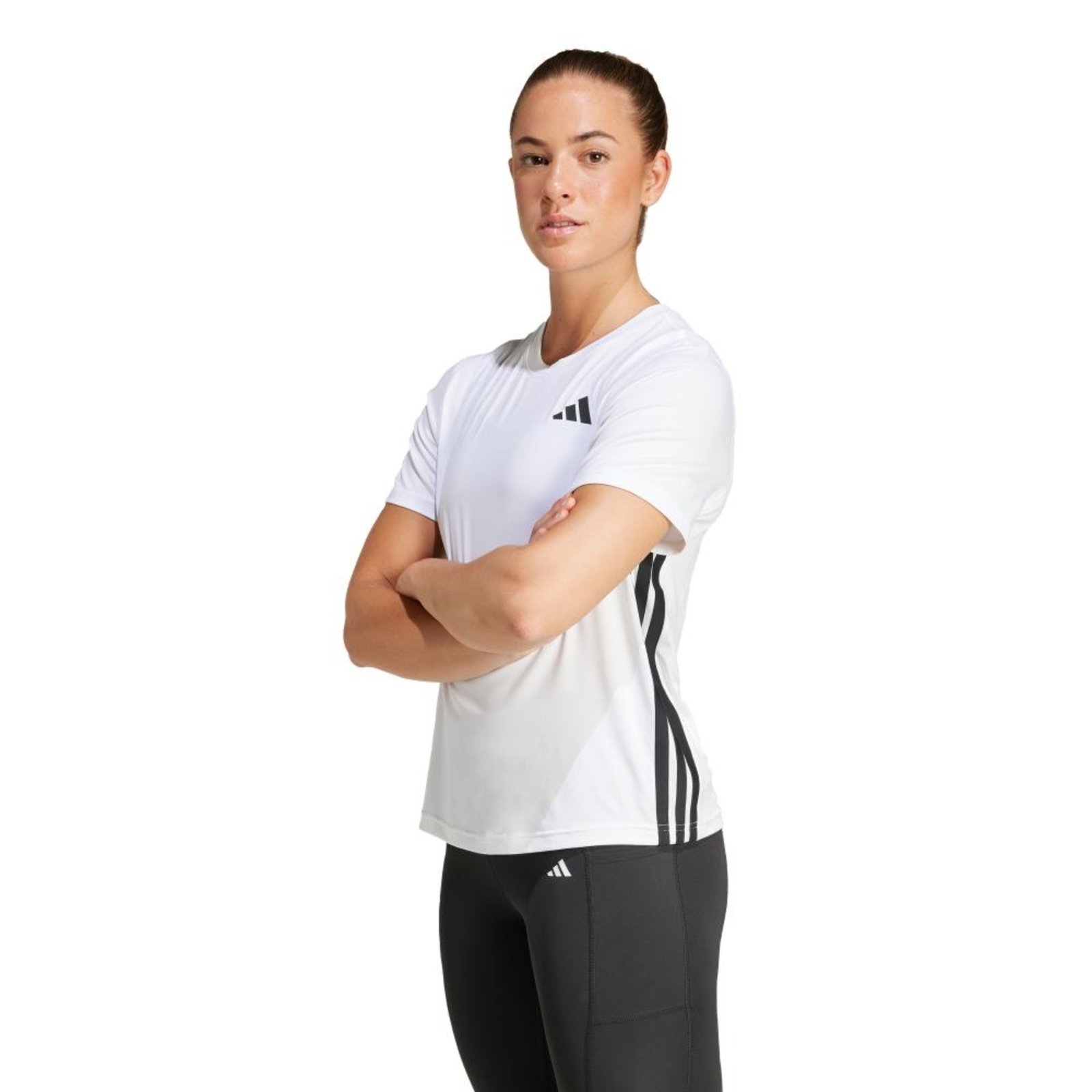Camiseta Treino Essentials 3-Stripes adidas Performance Branco