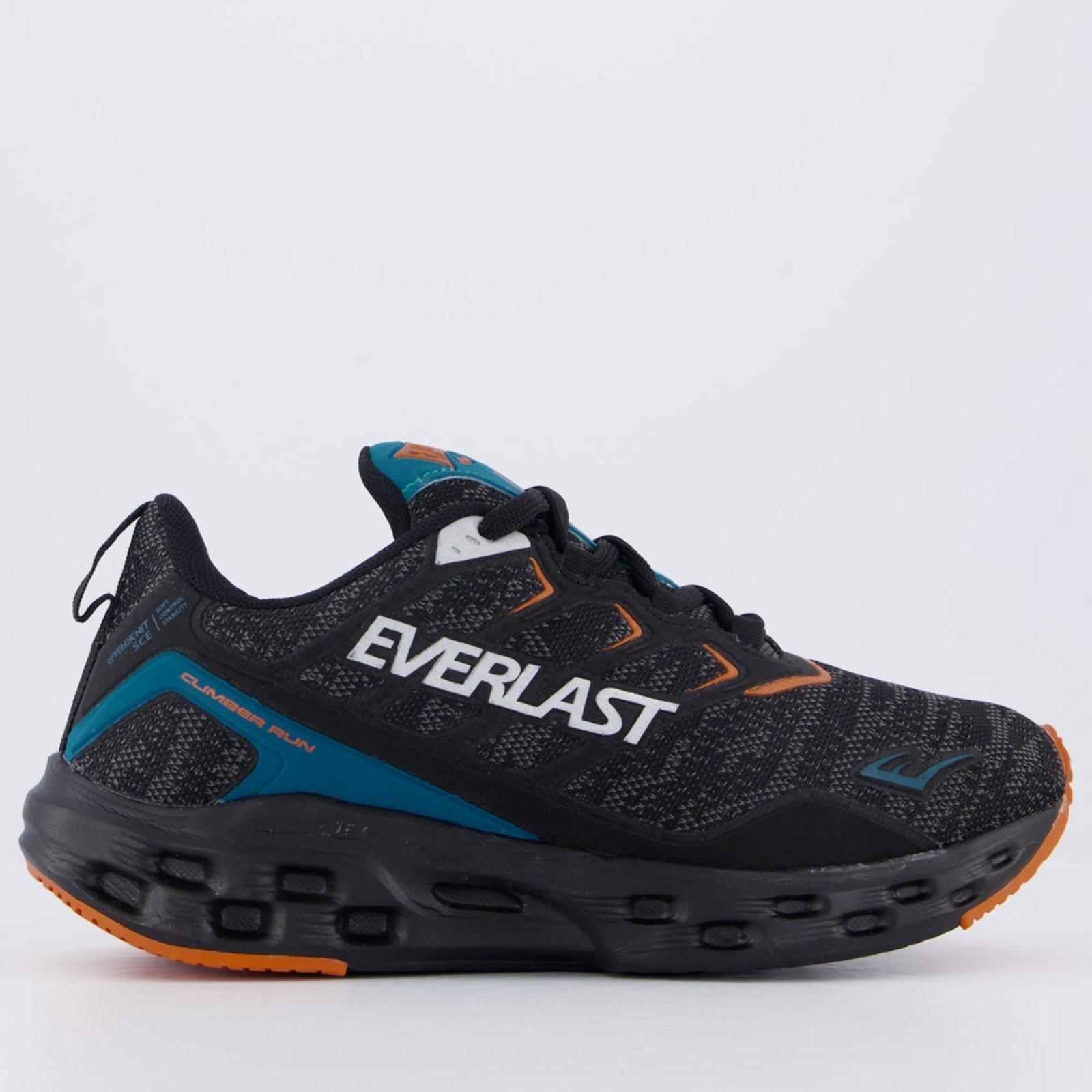 Tênis Everlast Climber Run Preto e Laranja