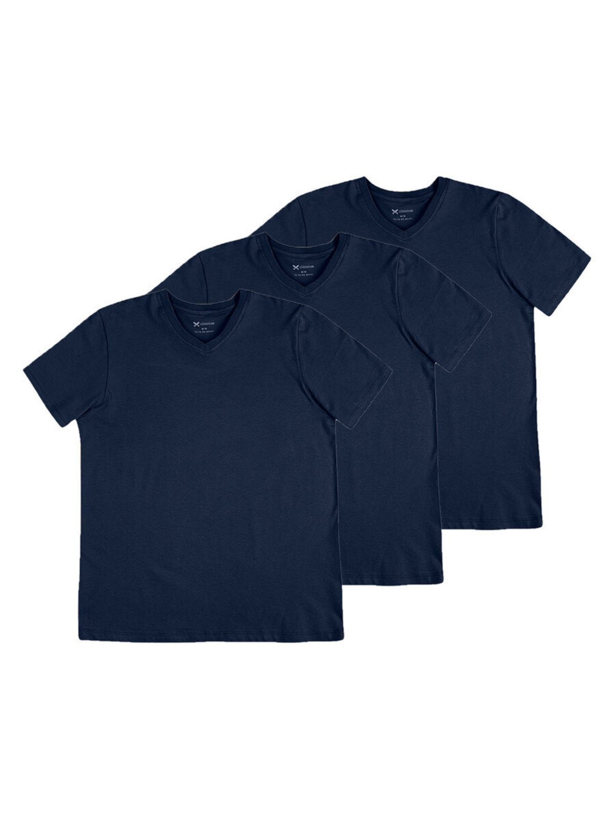 Kit com 3 Camisetas Masculina Hering 022b Azul Marinho