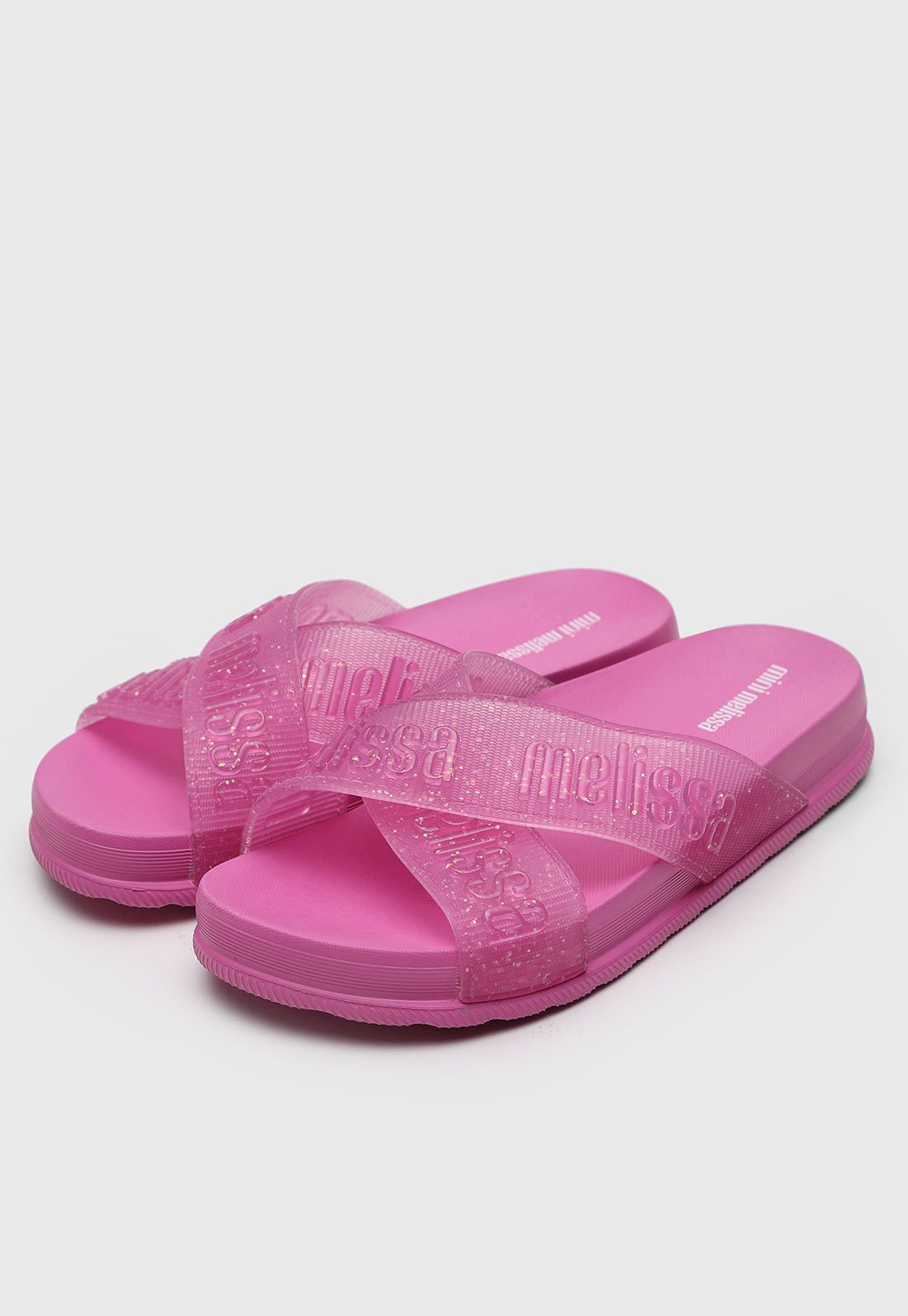 Vista 3 Infantil - Chinelo Mini Melissa Cozy Slide M Lover rosa Mini Melissa rosa