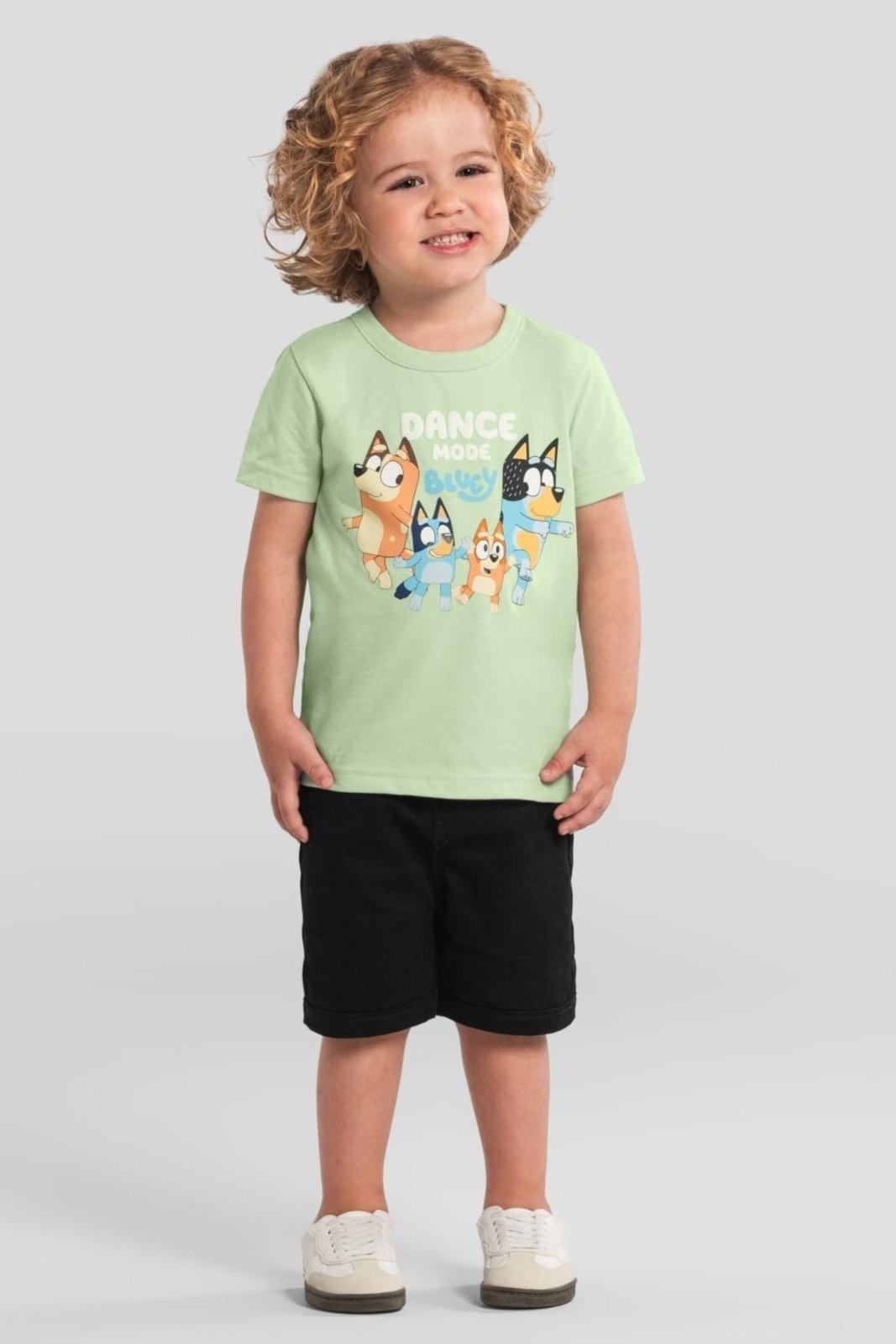Infantil – Camiseta menino da Bluey em puff Brandili Verde