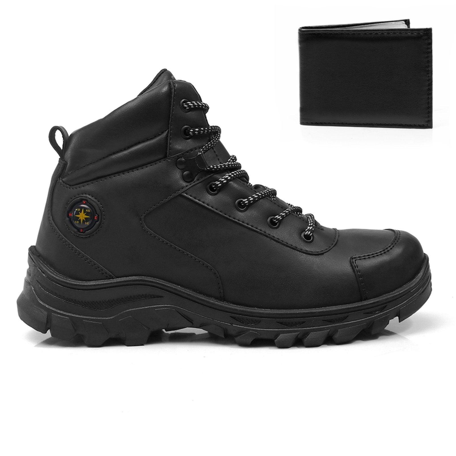 Vista 2 Bota Masculina Bredeni Adventure Montain Com Carteira preto BREDENI preto