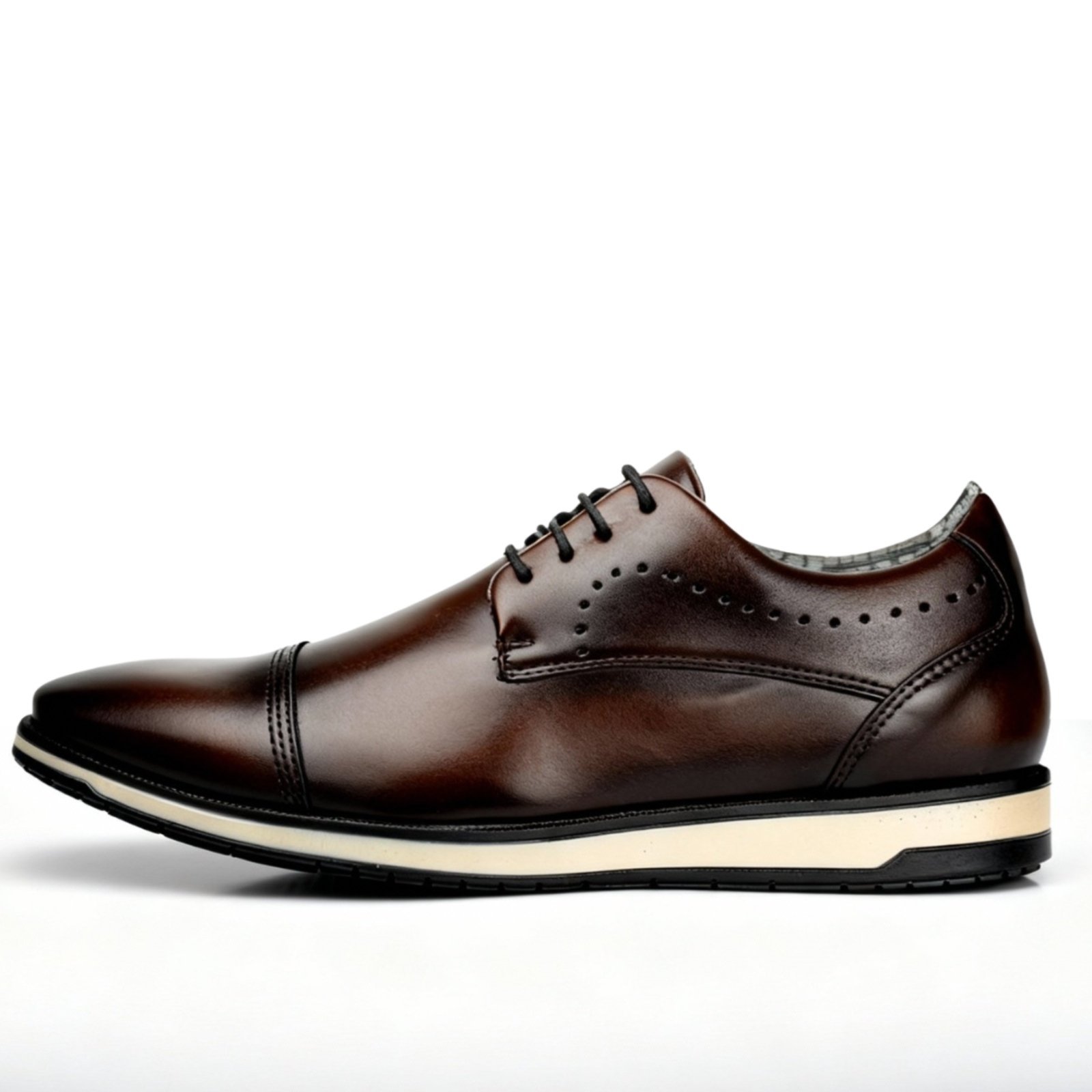 Sapato Social Masculino Oxford Sapatofran Confortável Cadarço Esporte Fino Marrom