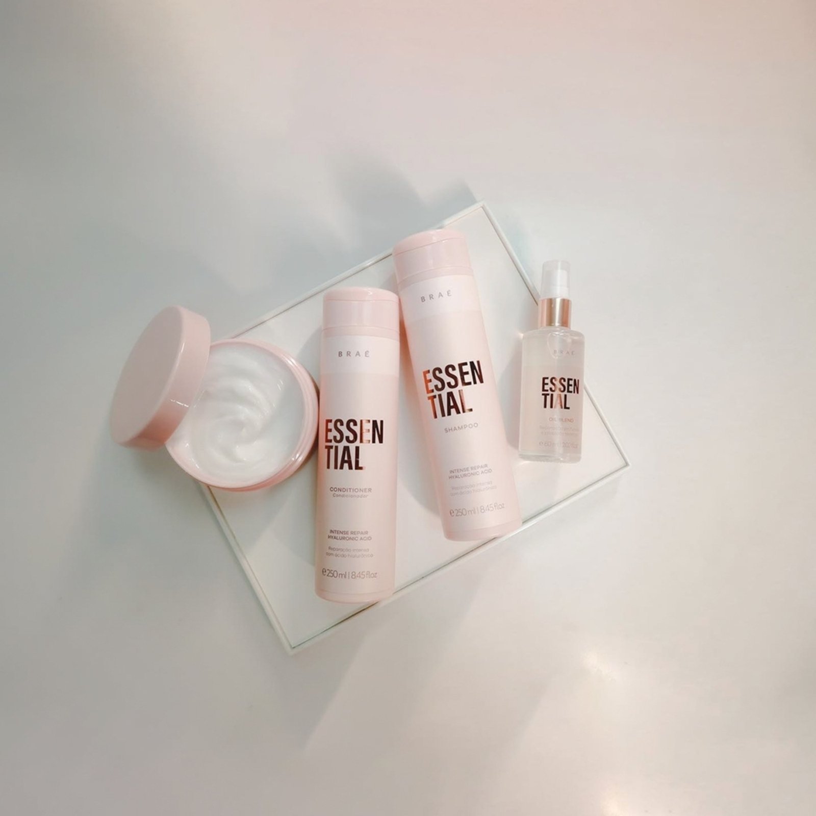 Vista 3 Kit Braé Essential Shampoo Máscara e Hair Protein (3 produtos) multicolorido BRAÉ multicolorido