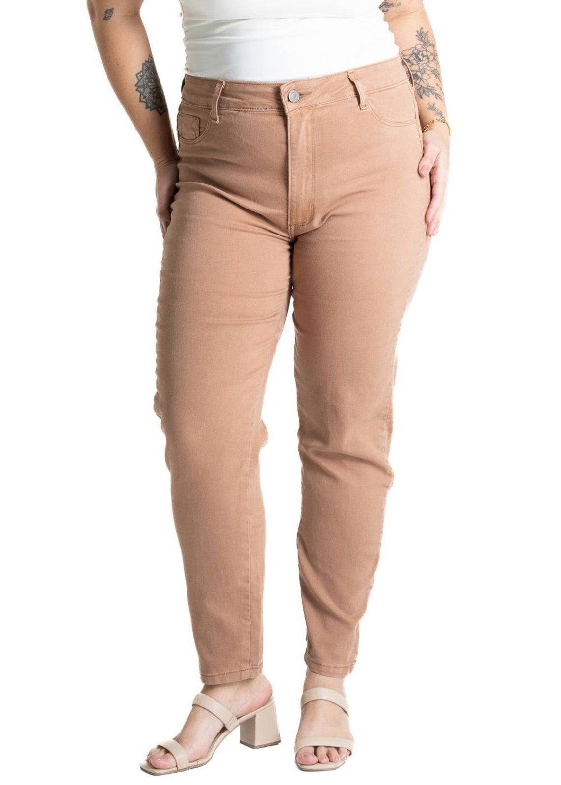 Calça Sarja Sawary Plus Size – 281060 – Marrom – Sawary