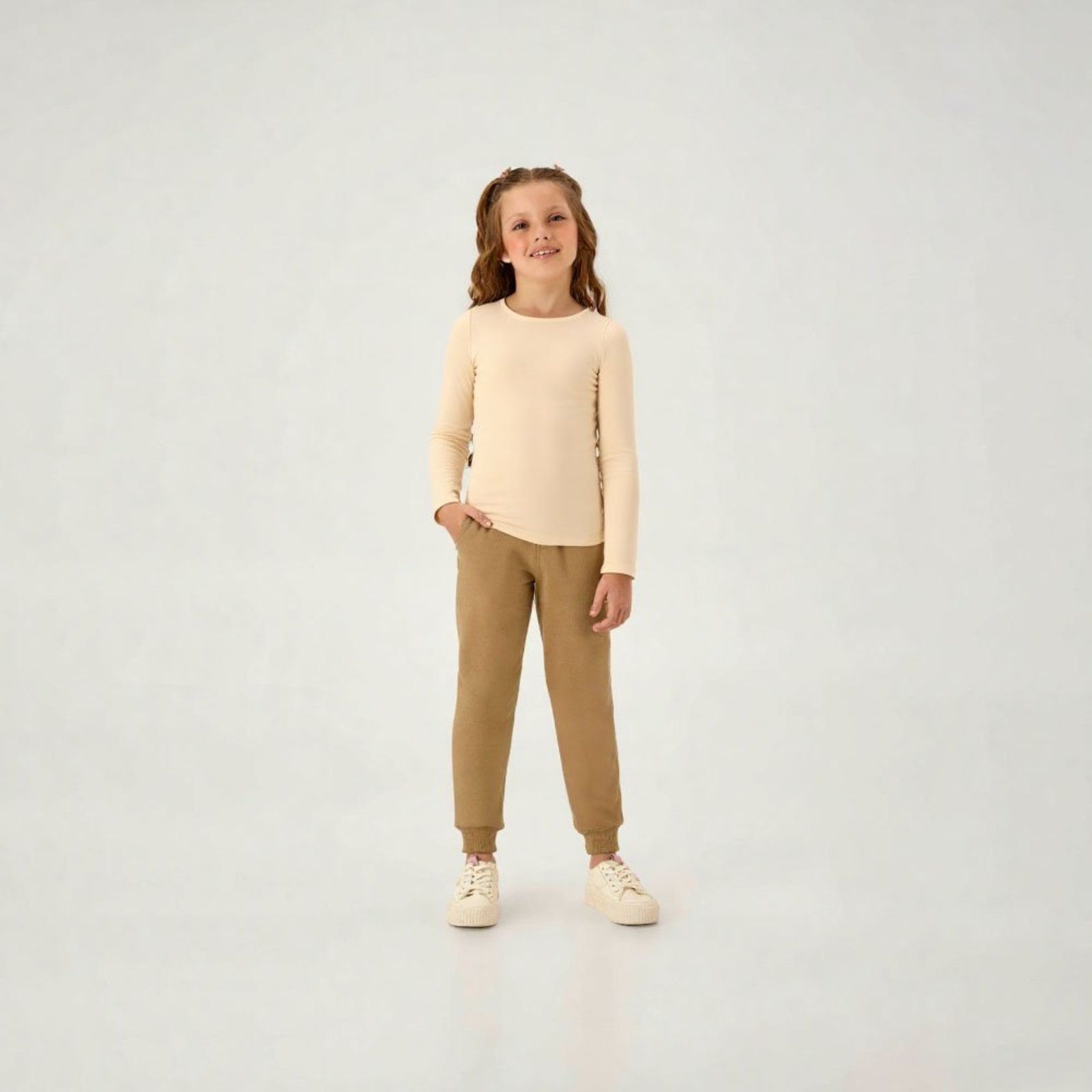 Infantil - Blusa Bege Pulla Bulla Menina - 55317-1225
