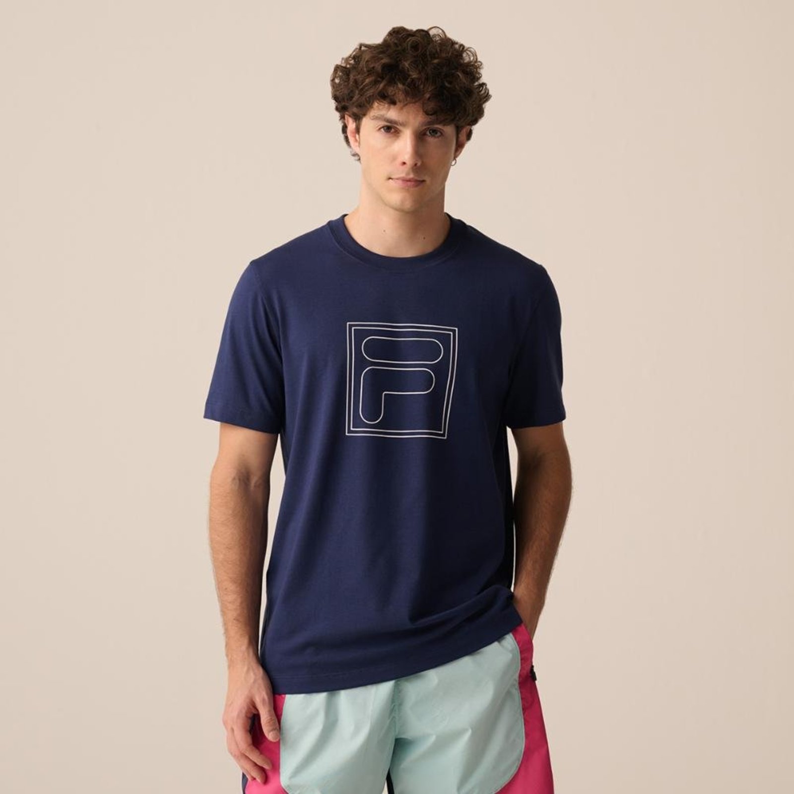 Camiseta Fila Regular Classic Outline Masculina Incolor