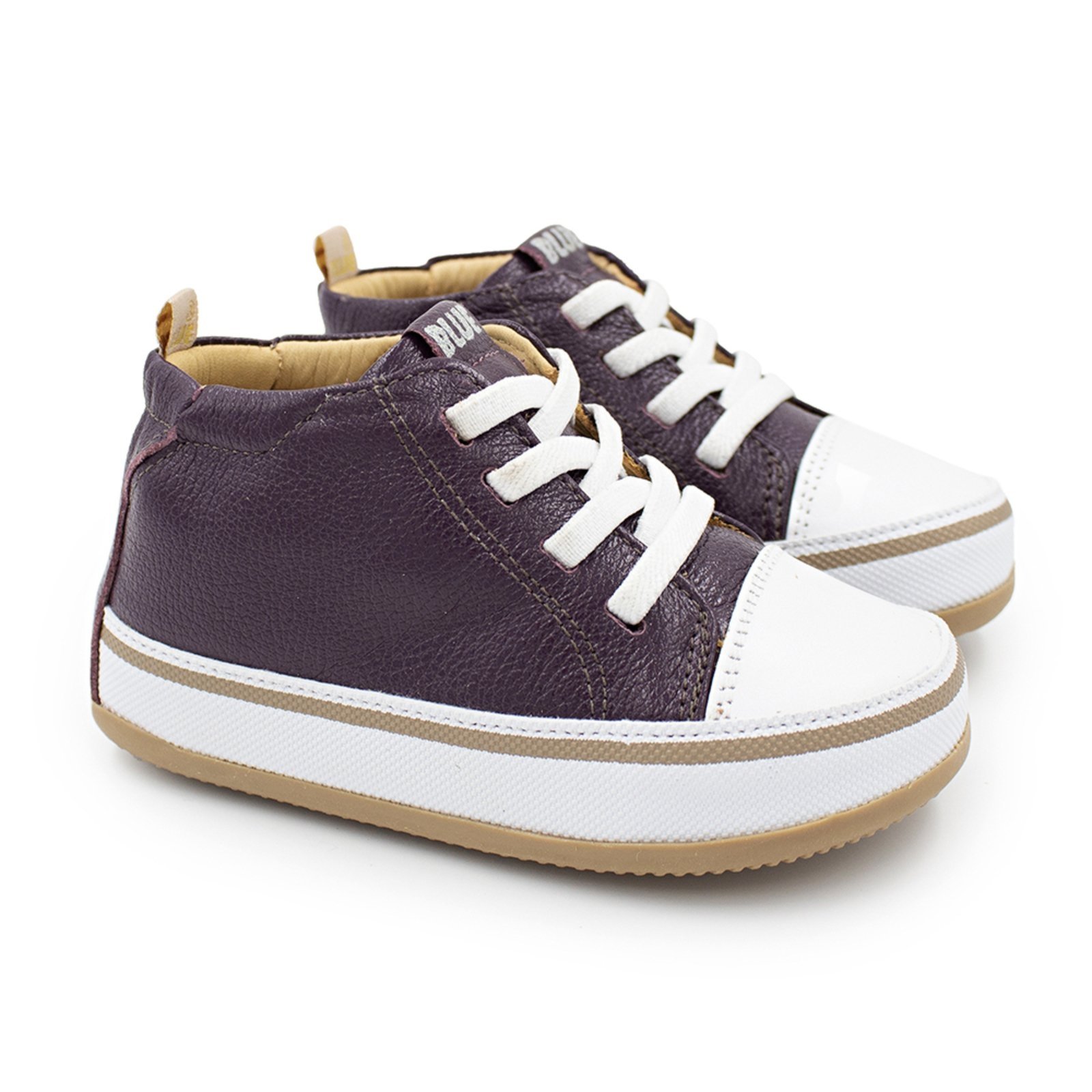 Vista 2 Infantil - Bota Menina Blue Alana Couro Ameixa Blue Infantis roxo blue