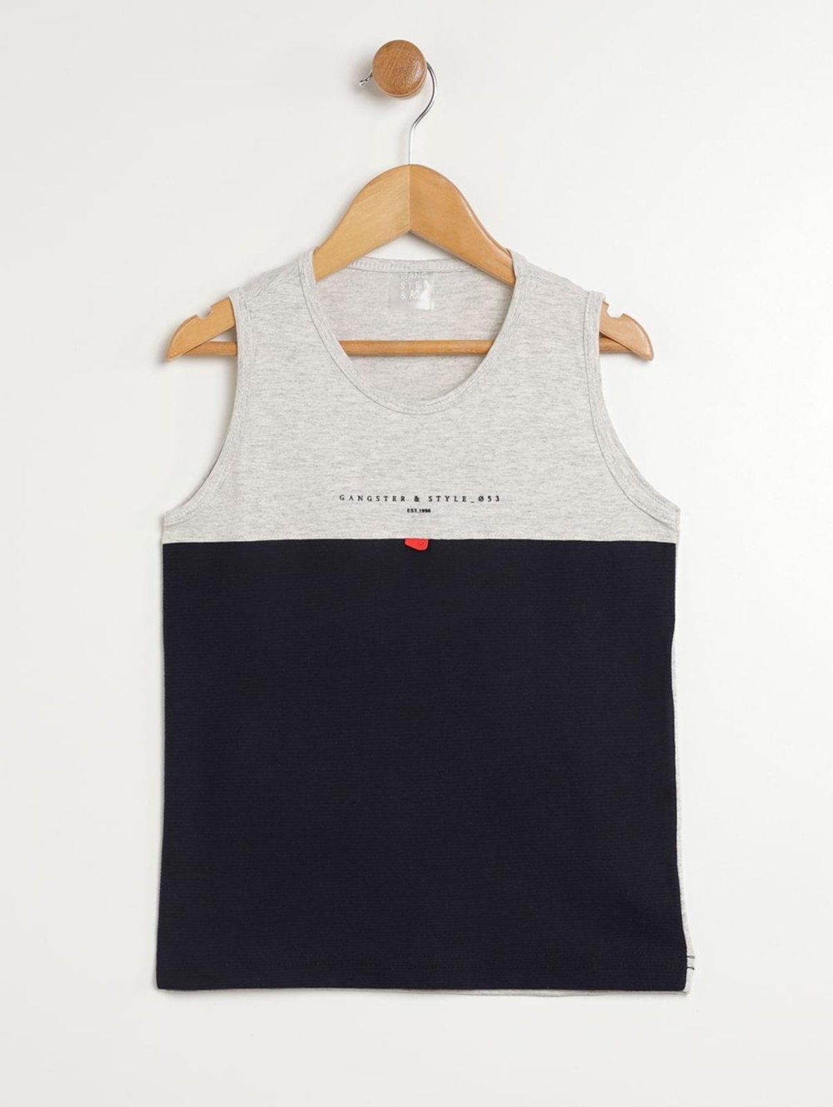 Infantil - Camiseta Regata Gangster Para Menino - MESCLA