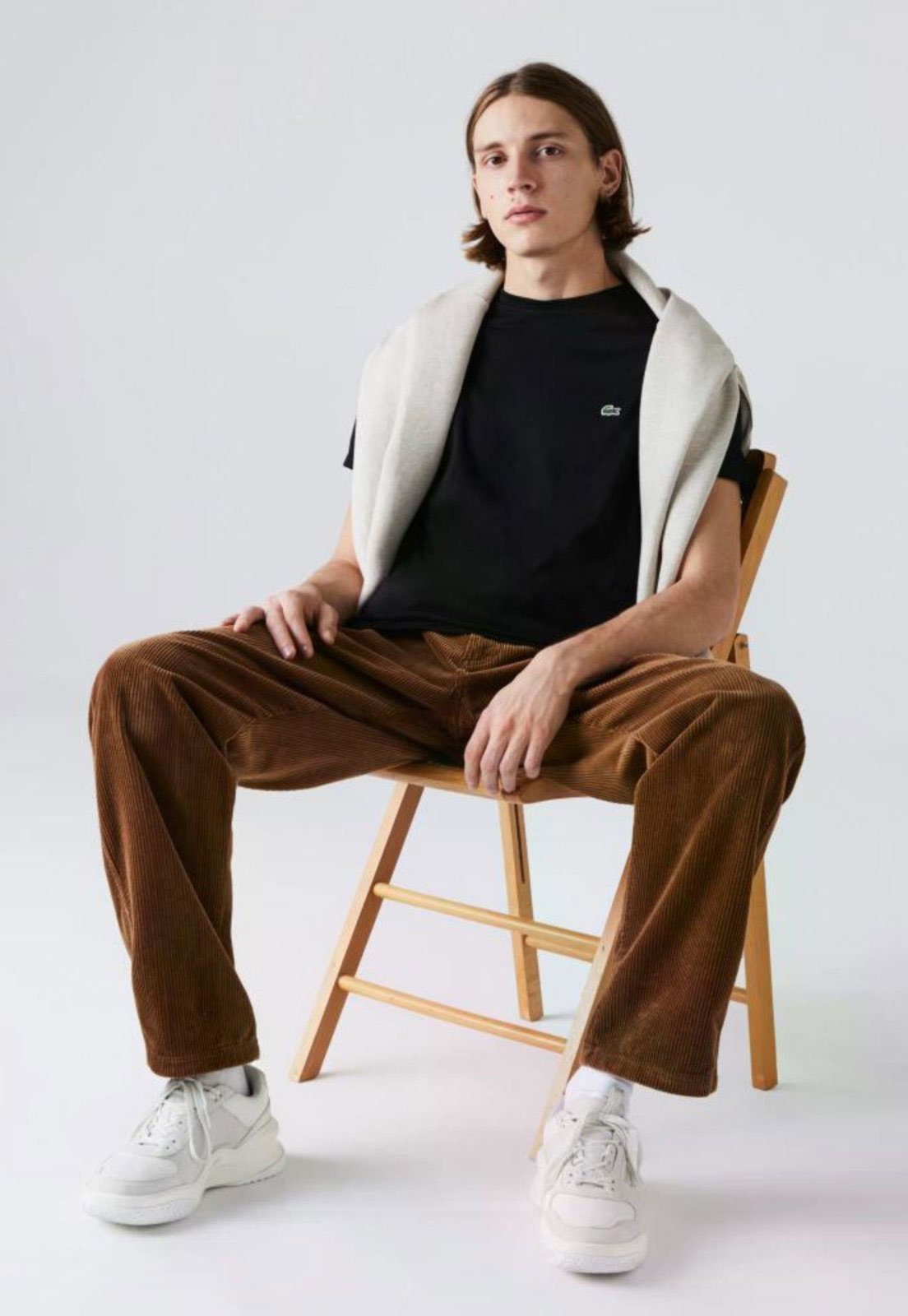 Camiseta Masculina Em Jérsei De Algodão Pima Com Gola Redonda Preto