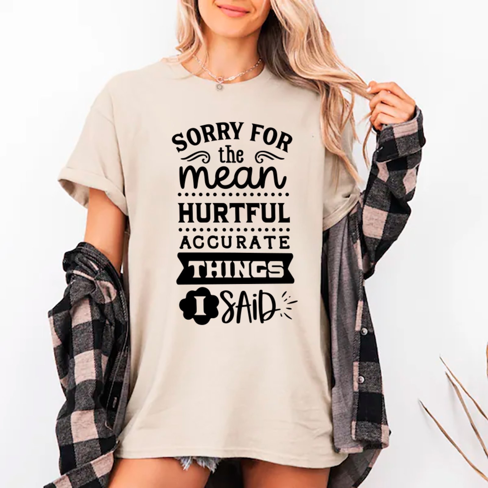 Vista 2 Camiseta Ousy Básica Meme Sarcástico Verdade Dura Unissex Off White off-white white ousy off-white white