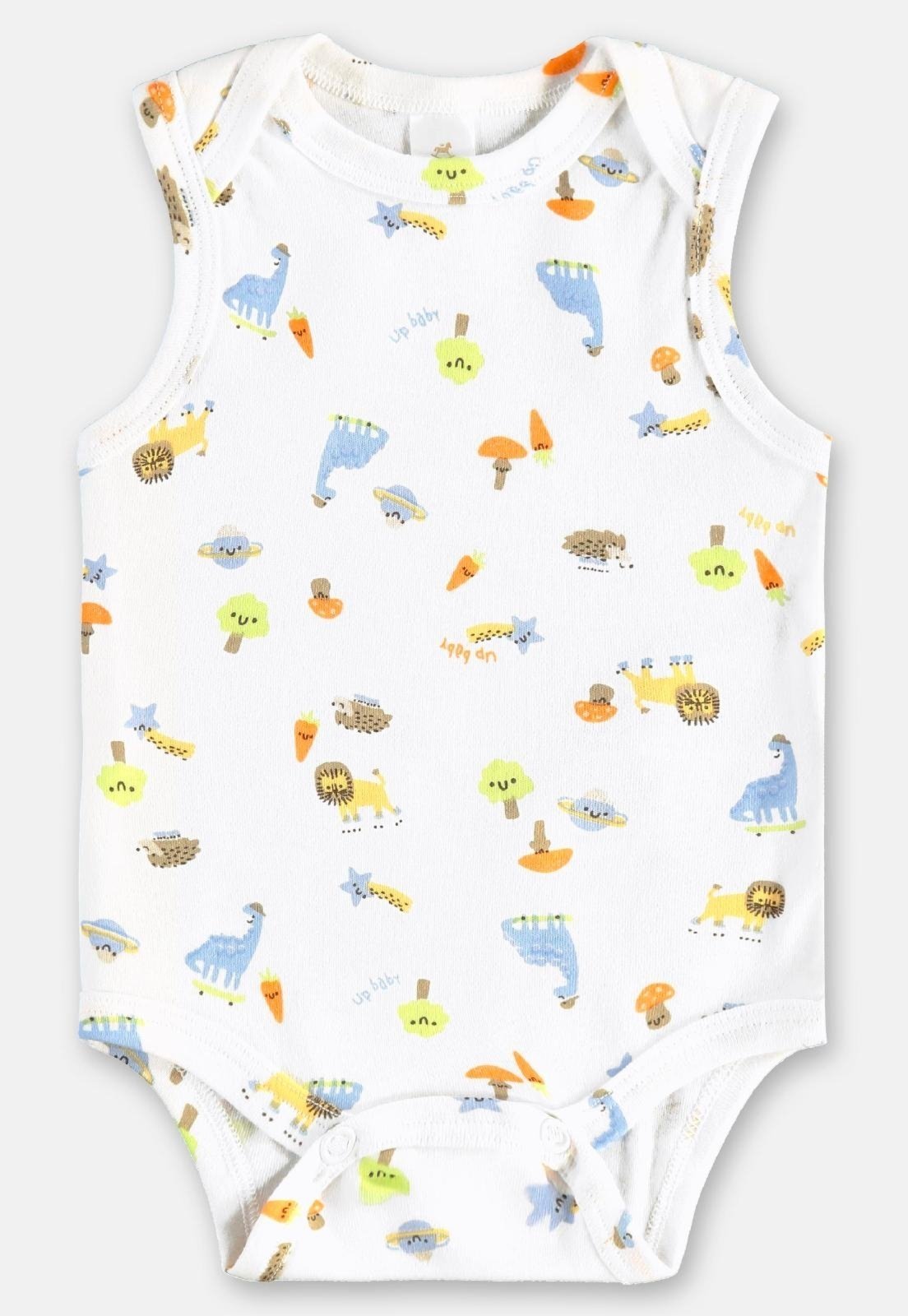 Infantil - Body Regata Menino Suedine Up Baby Branco