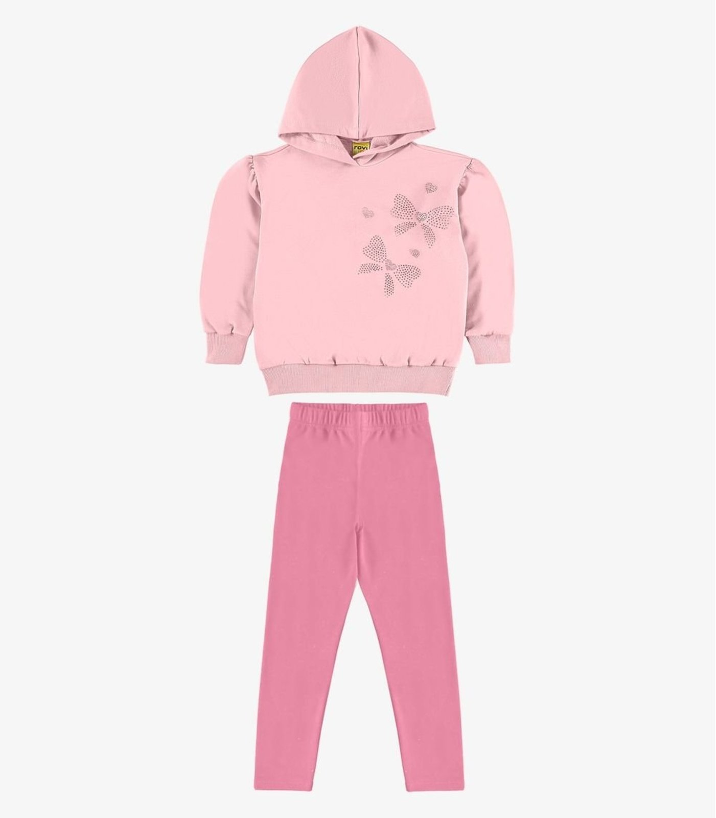 Infantil - Conjunto Blusão com Legging Molecotton Rovi Rosa