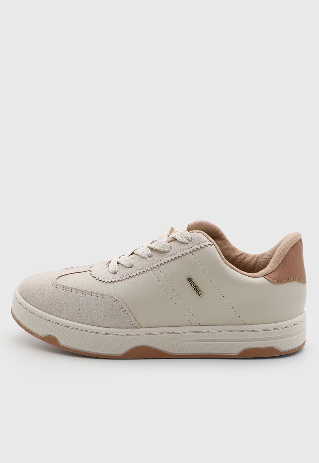 Tênis Feminino Moleca Cadarço Bege