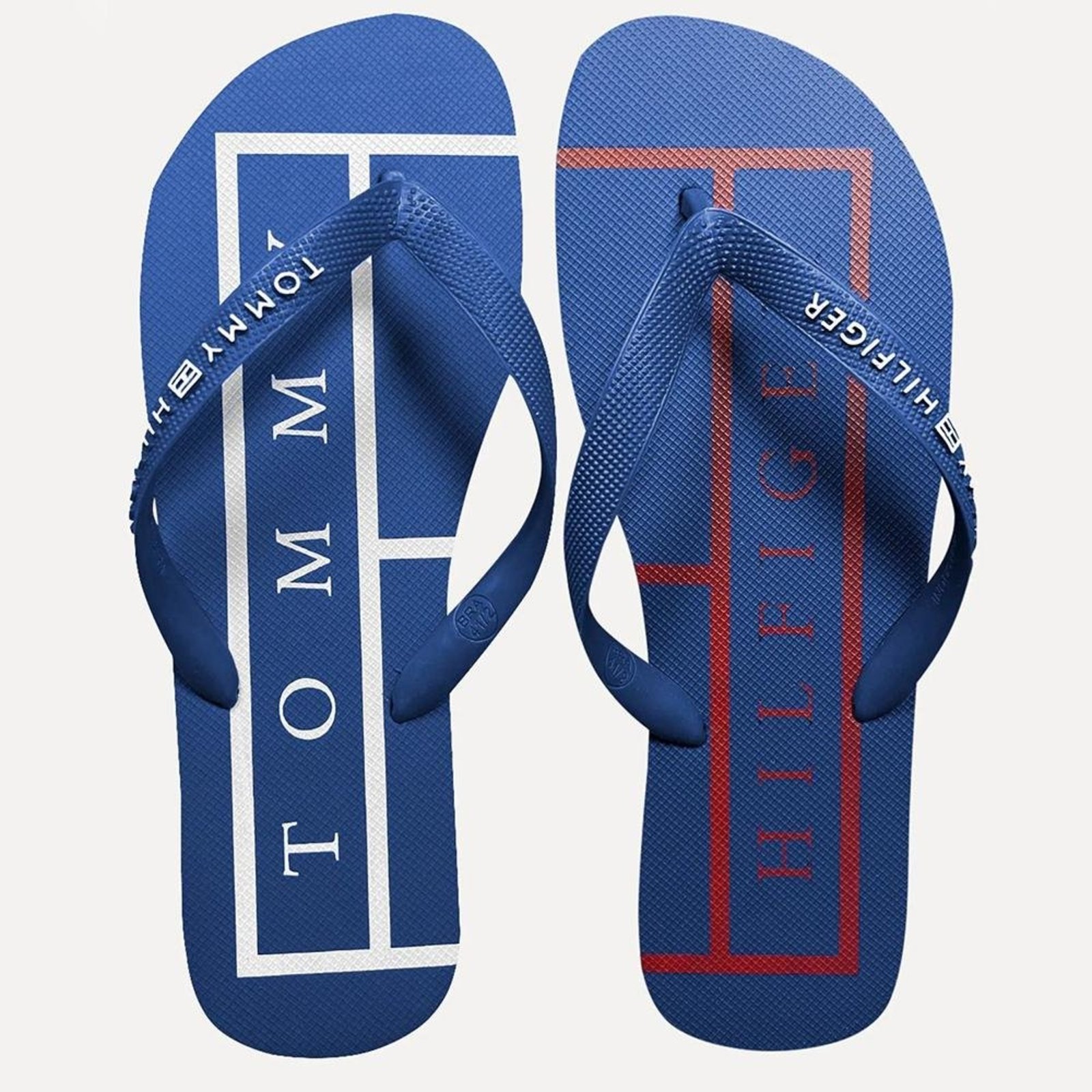 Chinelo Tommy Hilfiger Strips Hilfiger Beach Greek Isle Blue