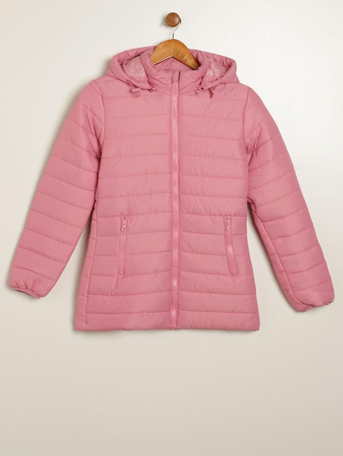 Infantil - Casaco Parka Alongada Vels Juvenil Menina Rose Inverno