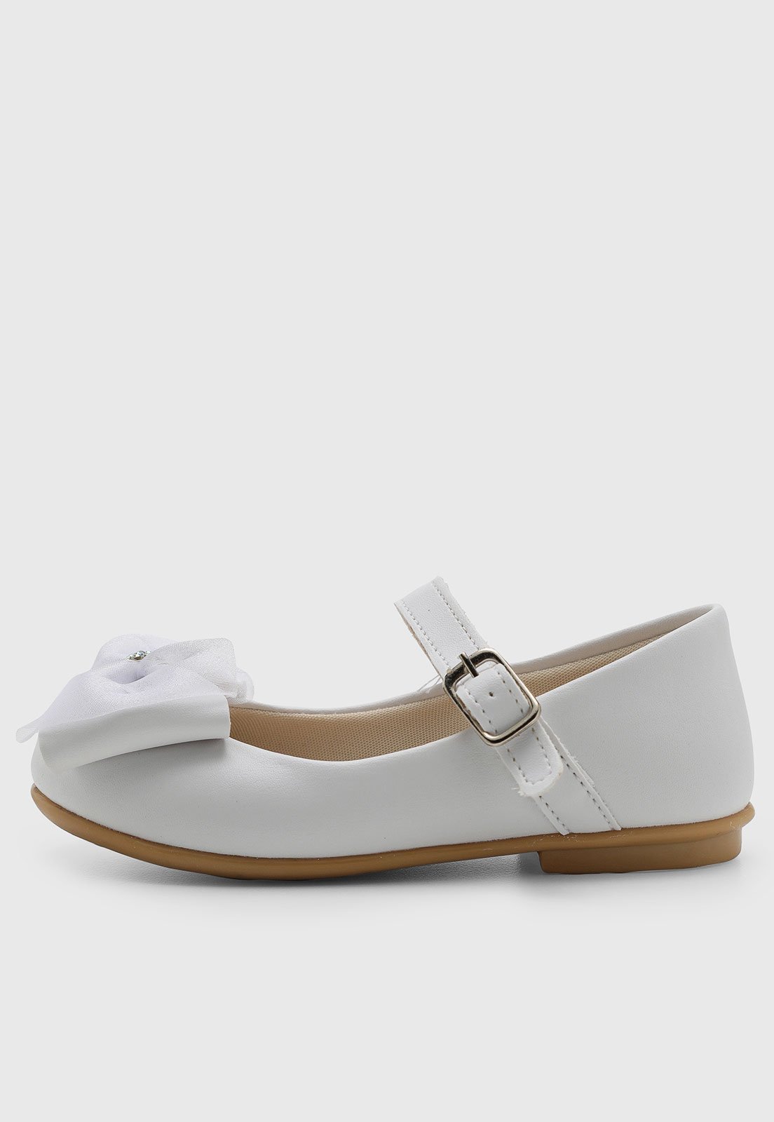 Vista 3 Infantil - Sapatilha Pimpolho Laço Branca branco Pimpolho branco