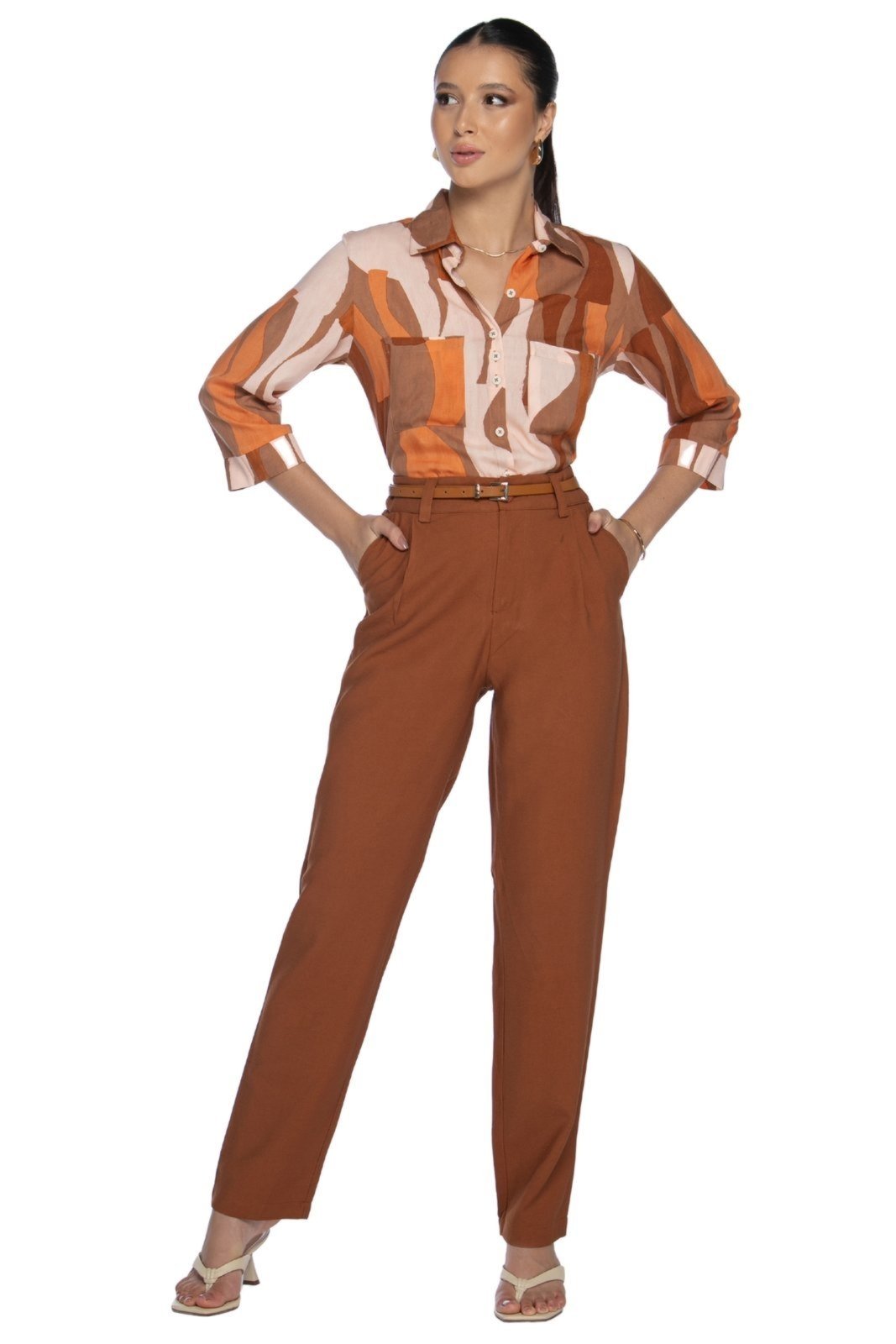Camisa Feminina Botânica 3/4 – Zaiko