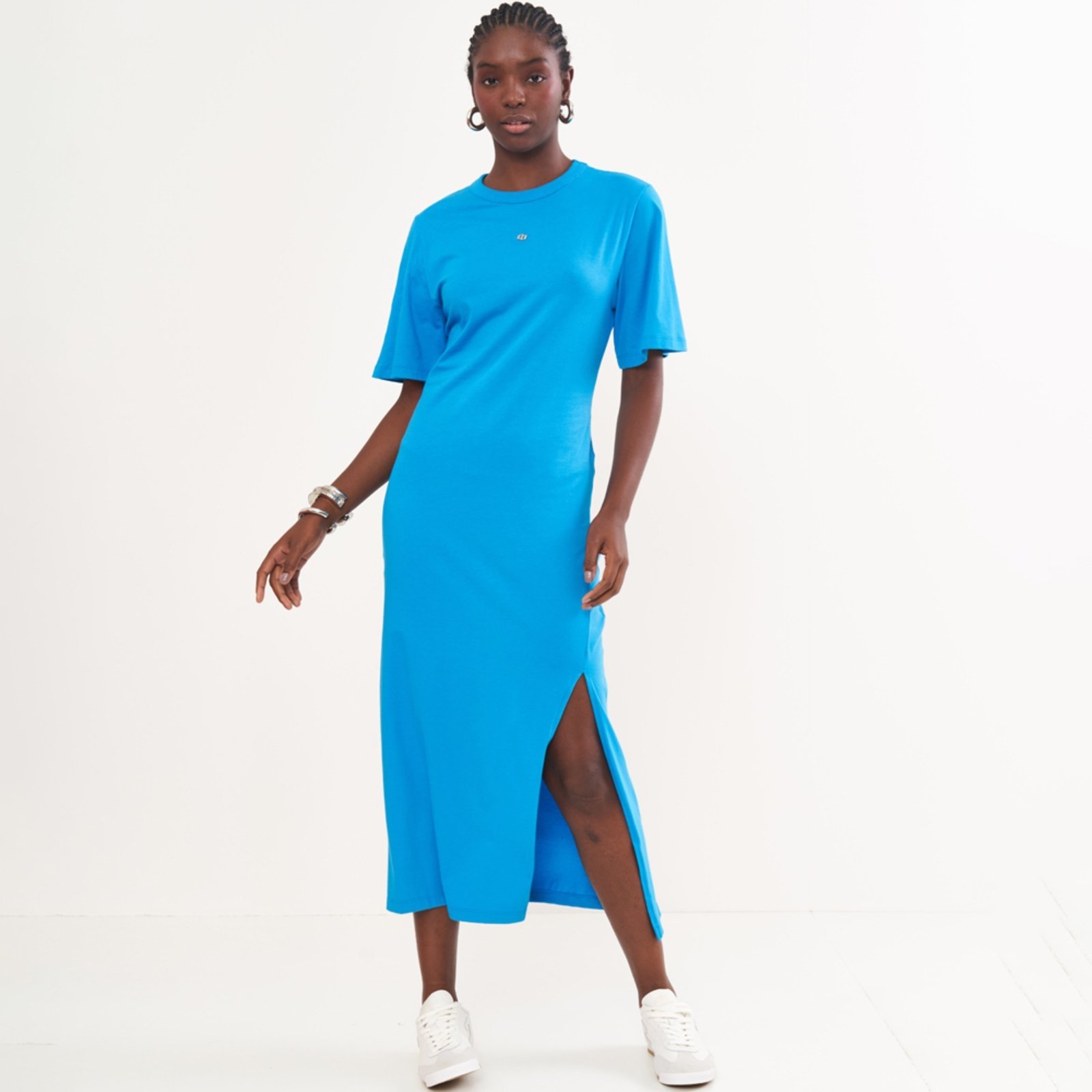 Vestido Super Mid Colcci Manga Pr26 Azul Klenn Feminino