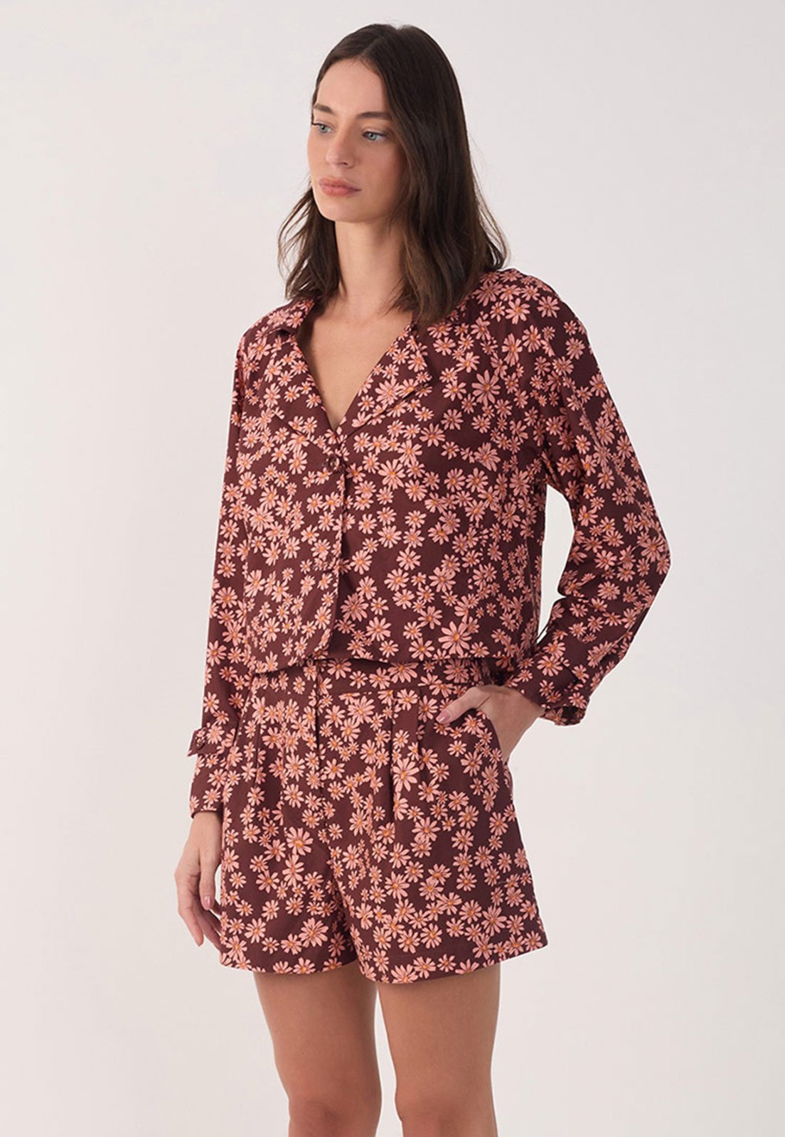 Short Dress To Reto Floral Bordô