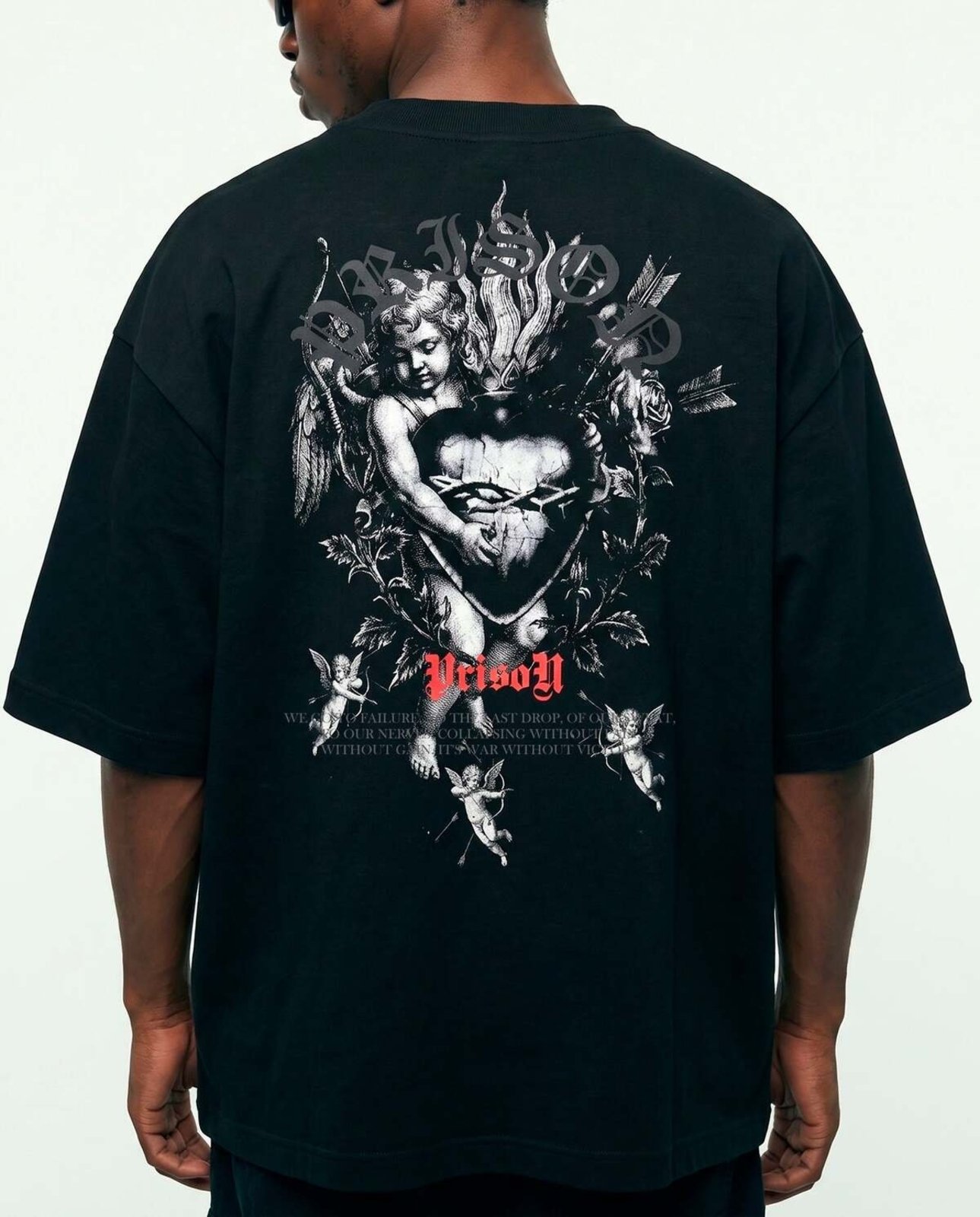 Camiseta Oversized Angel Prison Preta