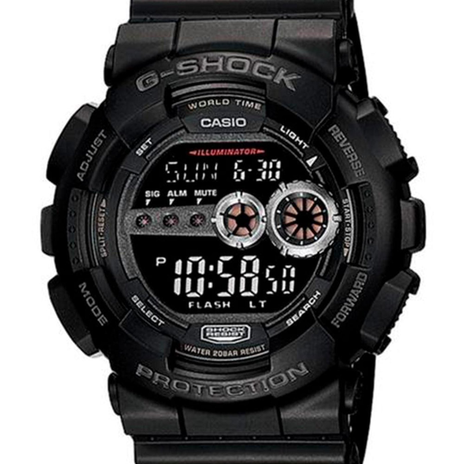 Relógio Masculino Casio G-Shock Preto - GD-100-1BDR Preto