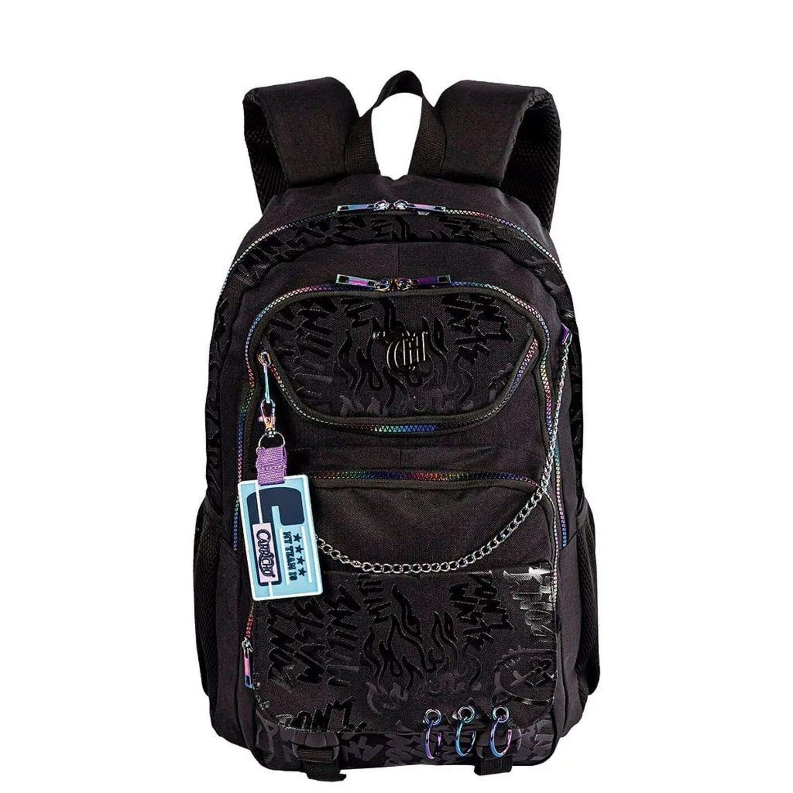 Infantil - Mochila Sestini 2 Compartimentos Capricho Generation Preto