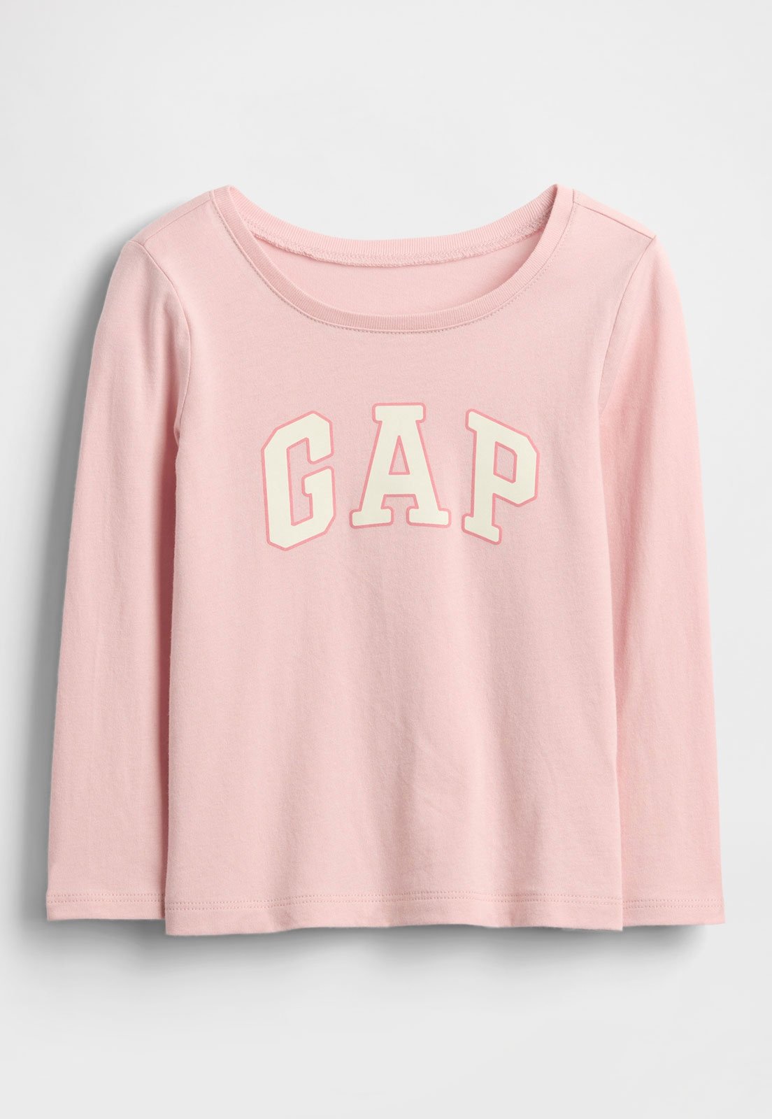 Camiseta GAP Logo Manga Longa Rosa