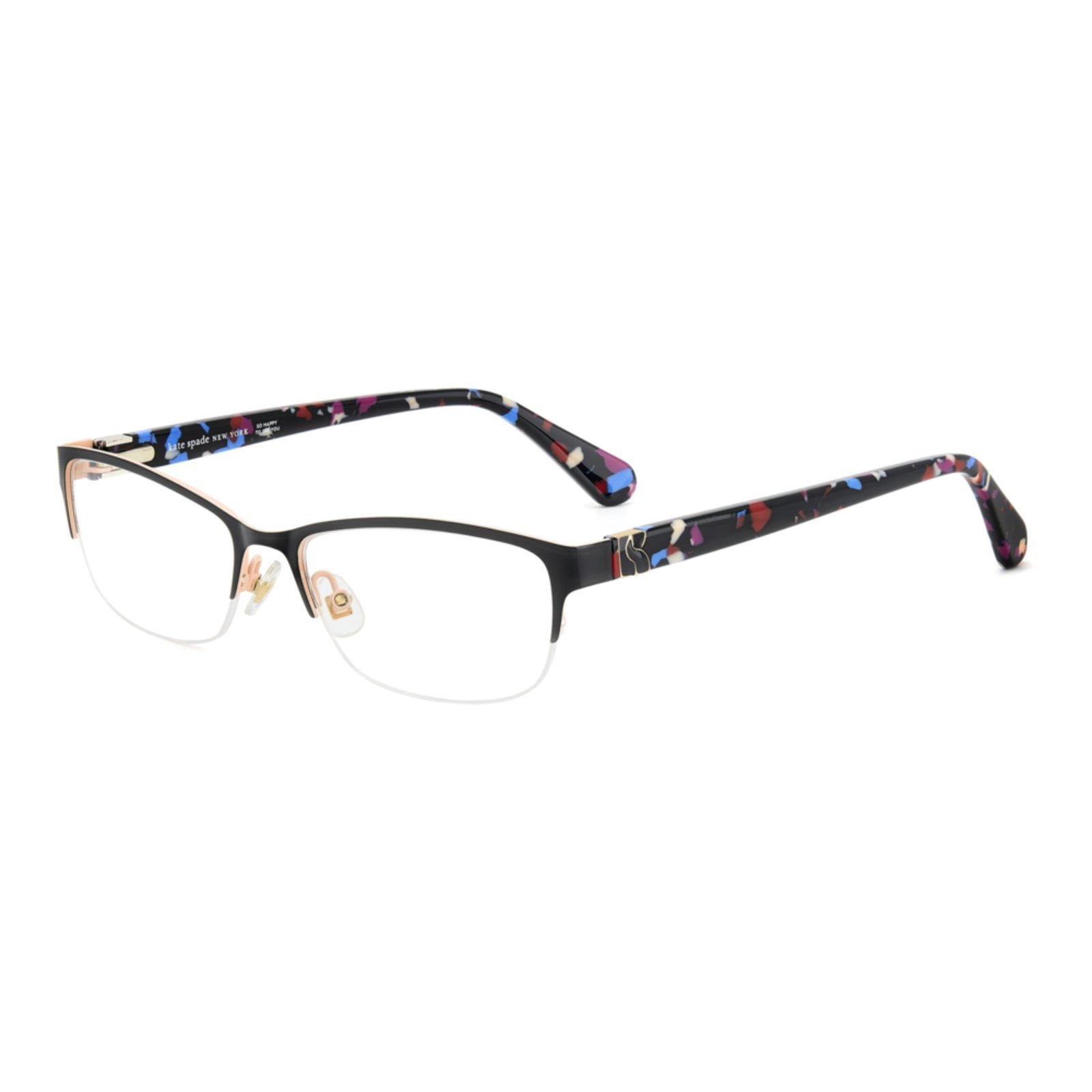 Vista 2 Armação de Óculos Kate Spade KS Marnie 2/G Sdk preto preto