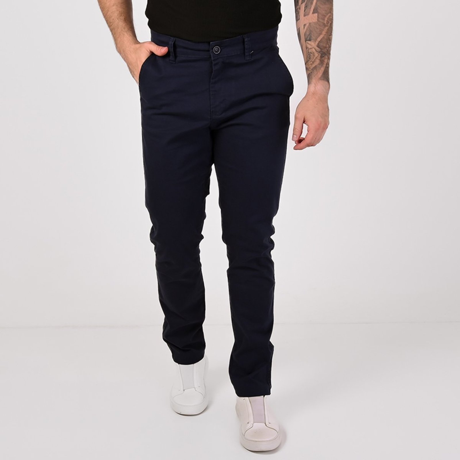 Calça VersatiOld Sarja Basic Slim Azul Marinho