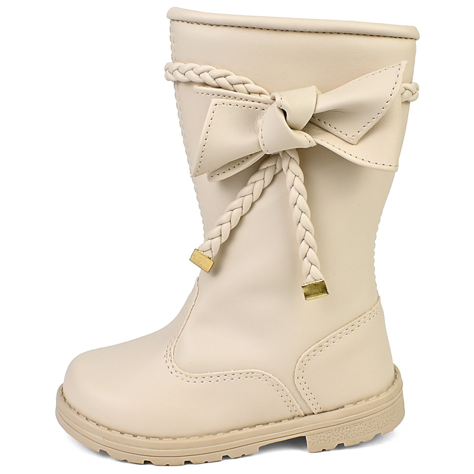 Infantil – Bota Cano Alto Feminina Laço e Trança Lulopé