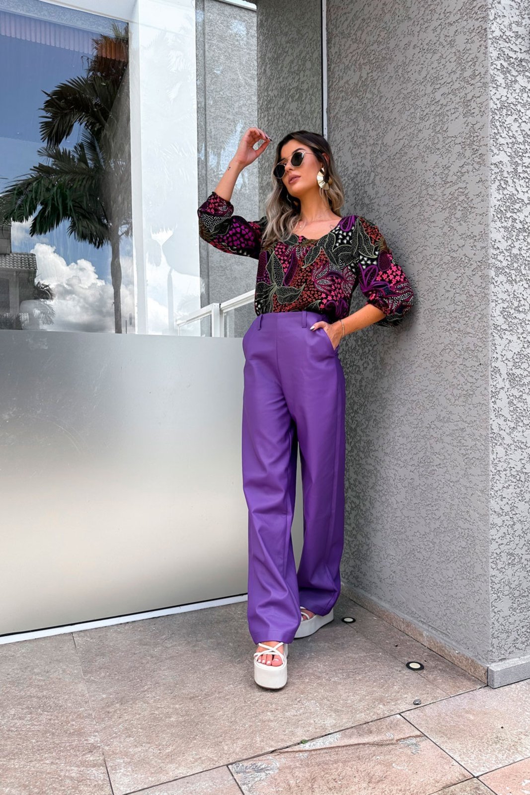 Calça Vanibele Wide Violeta