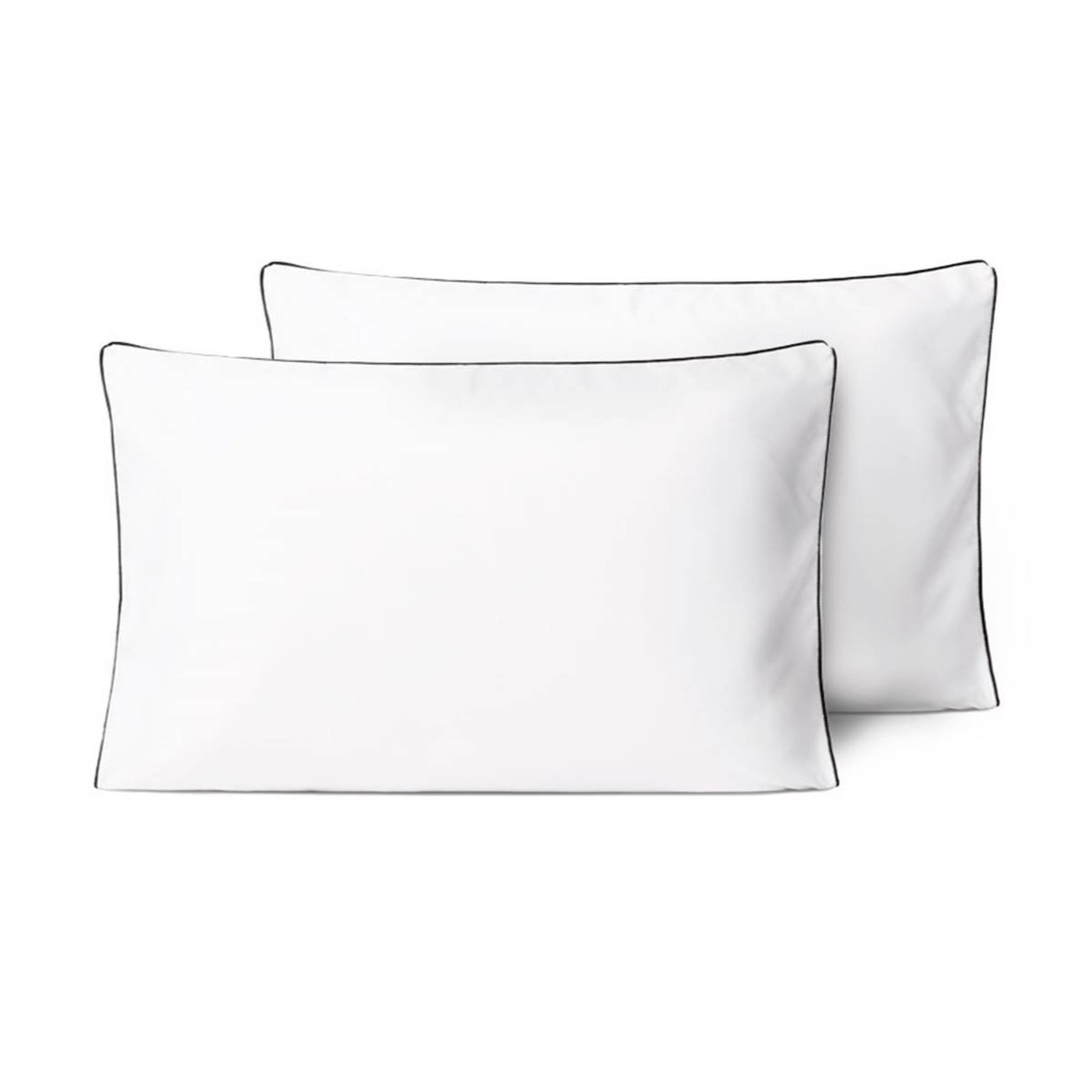 Kit 2 Fronhas Casa Modelo Enxovais 50cm x 70cm Micropercal 200 Fios Linea Preto
