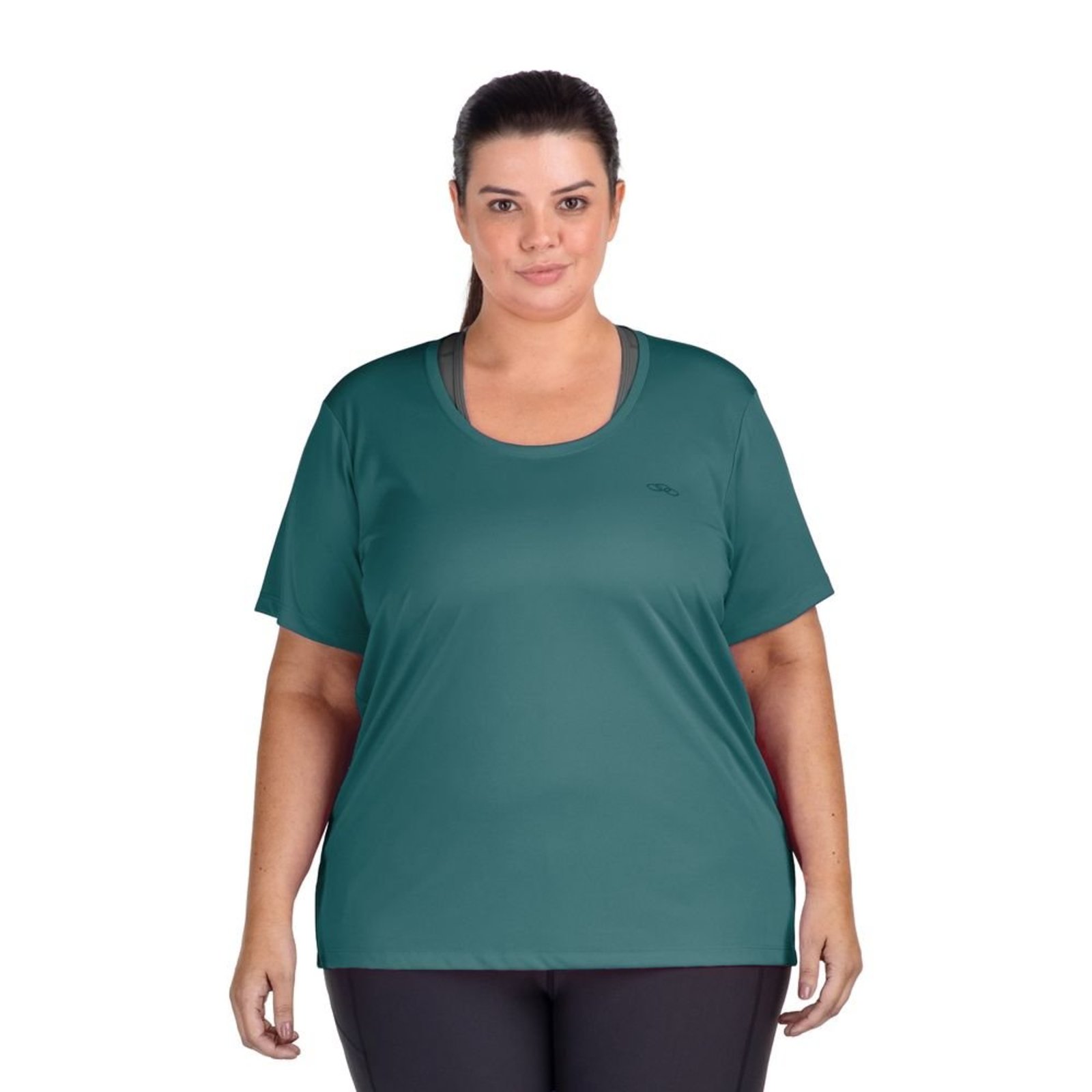 Camiseta Essential Manga Curta Olympikus Plus Size G2 Verde