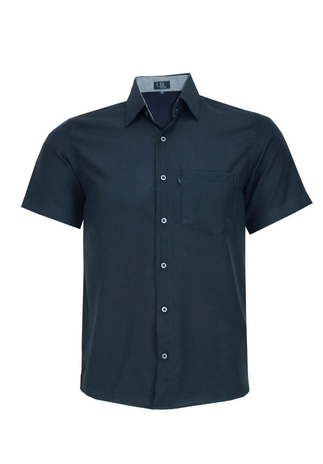 Camisa Social Manga Curta Comfort Com Bolso Não Amassa 3031