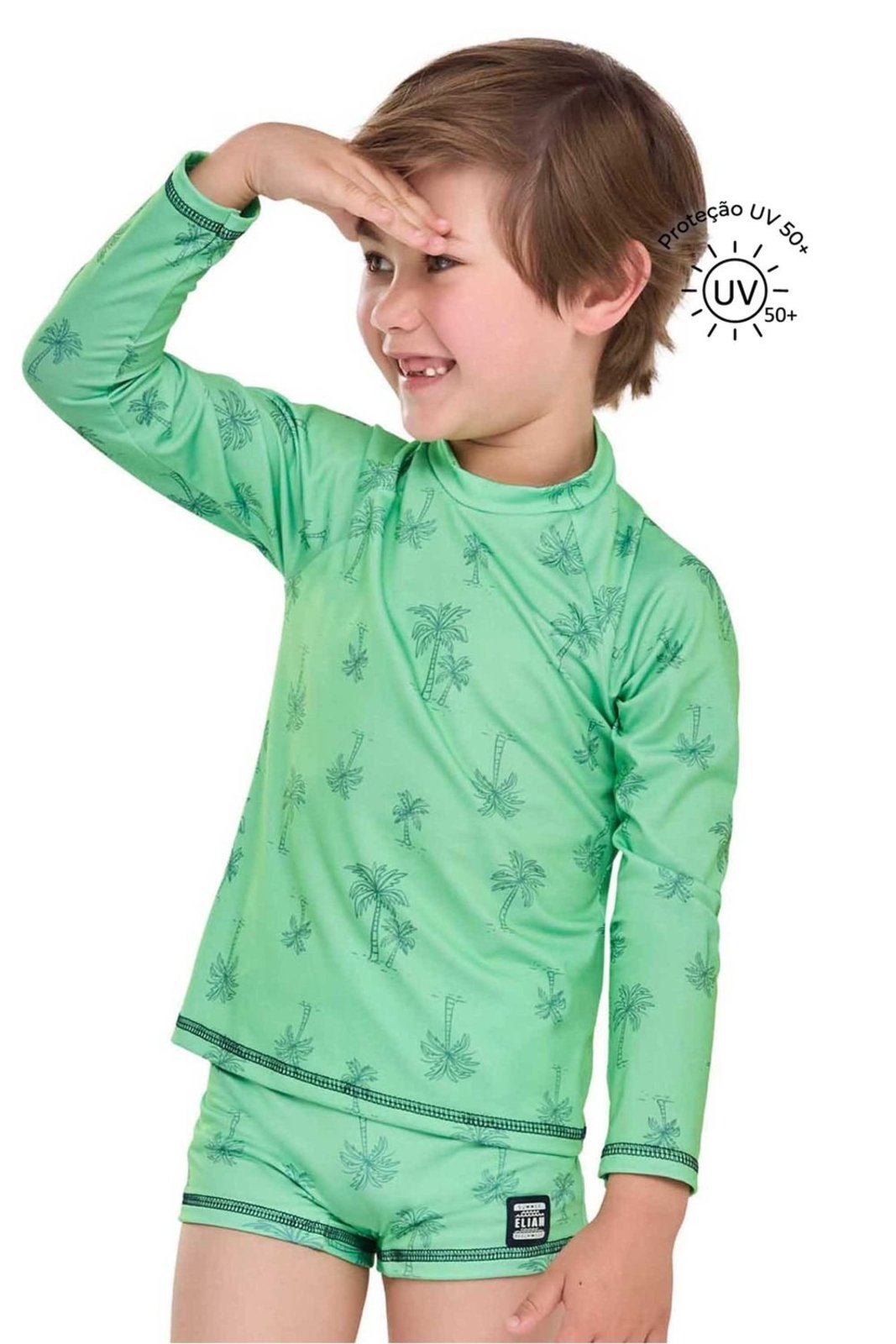 Sunga Boxer Menino Estampada Elian Verde