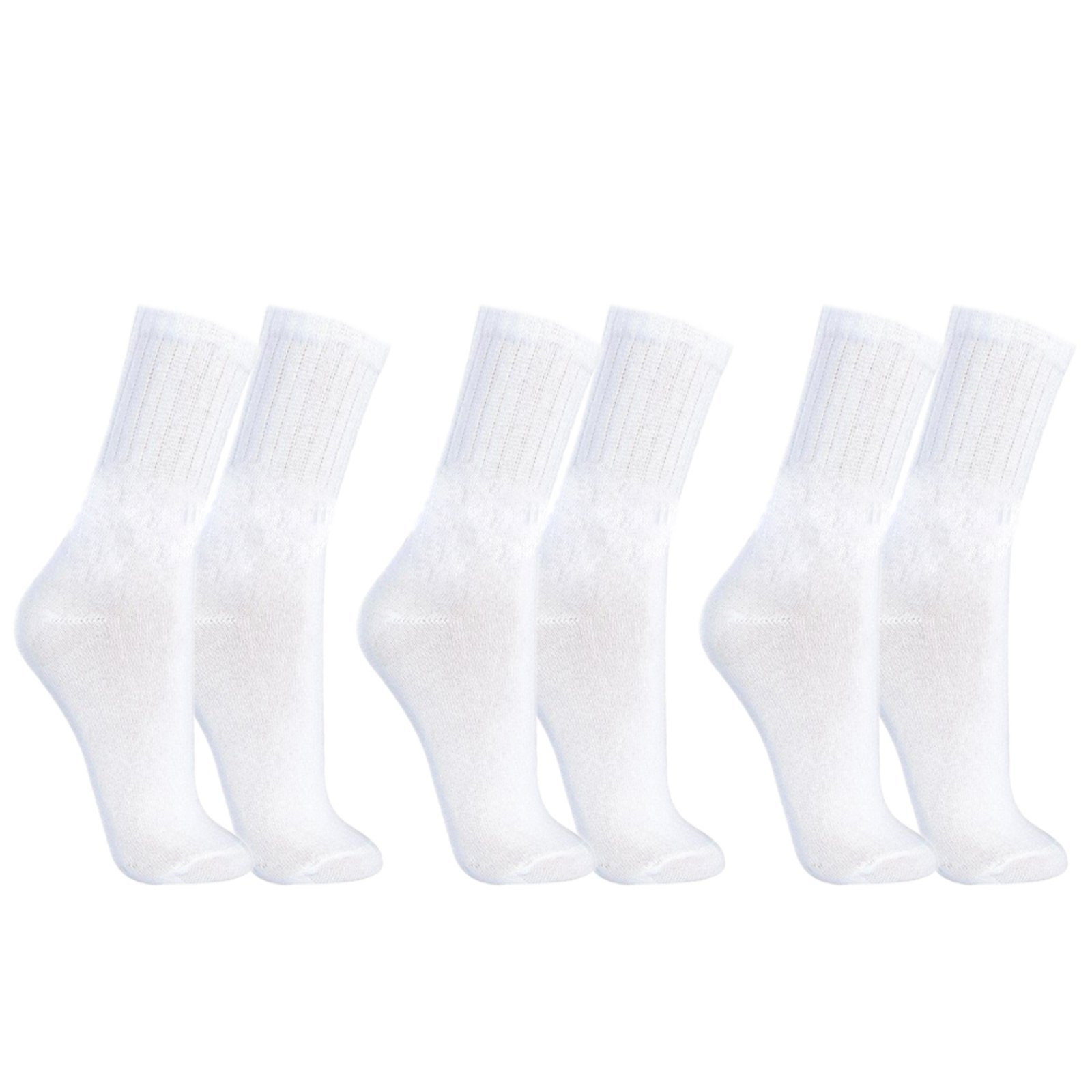 Kit 3 Pares Meias Selene Cano Longo Algodão Masculino Original Branco