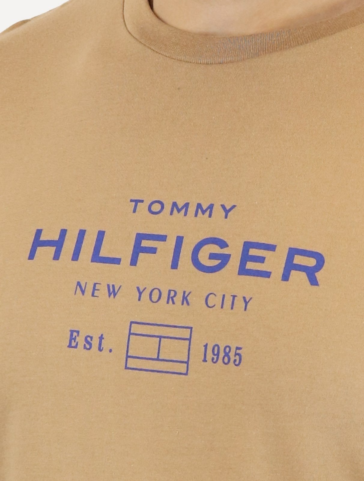 Vista 3 Camiseta Tommy Hilfiger Masculina Center New Stack marrom Tommy Hilfiger marrom
