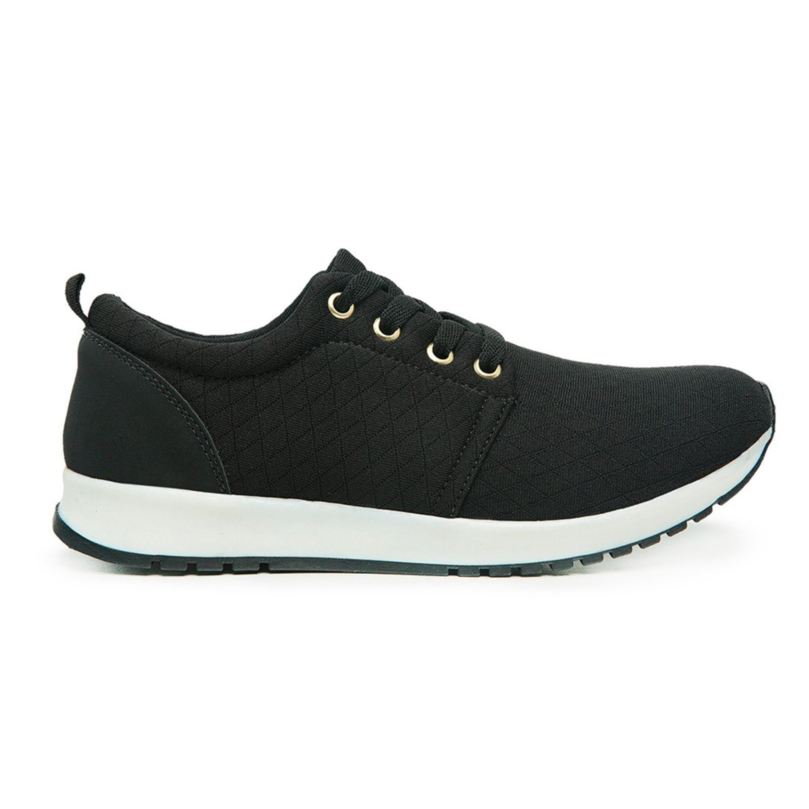Tênis Casual Feminino Macio Confortável Para Sair Trabalhar Dia a Dia Schiareli 091 Preto e Branco