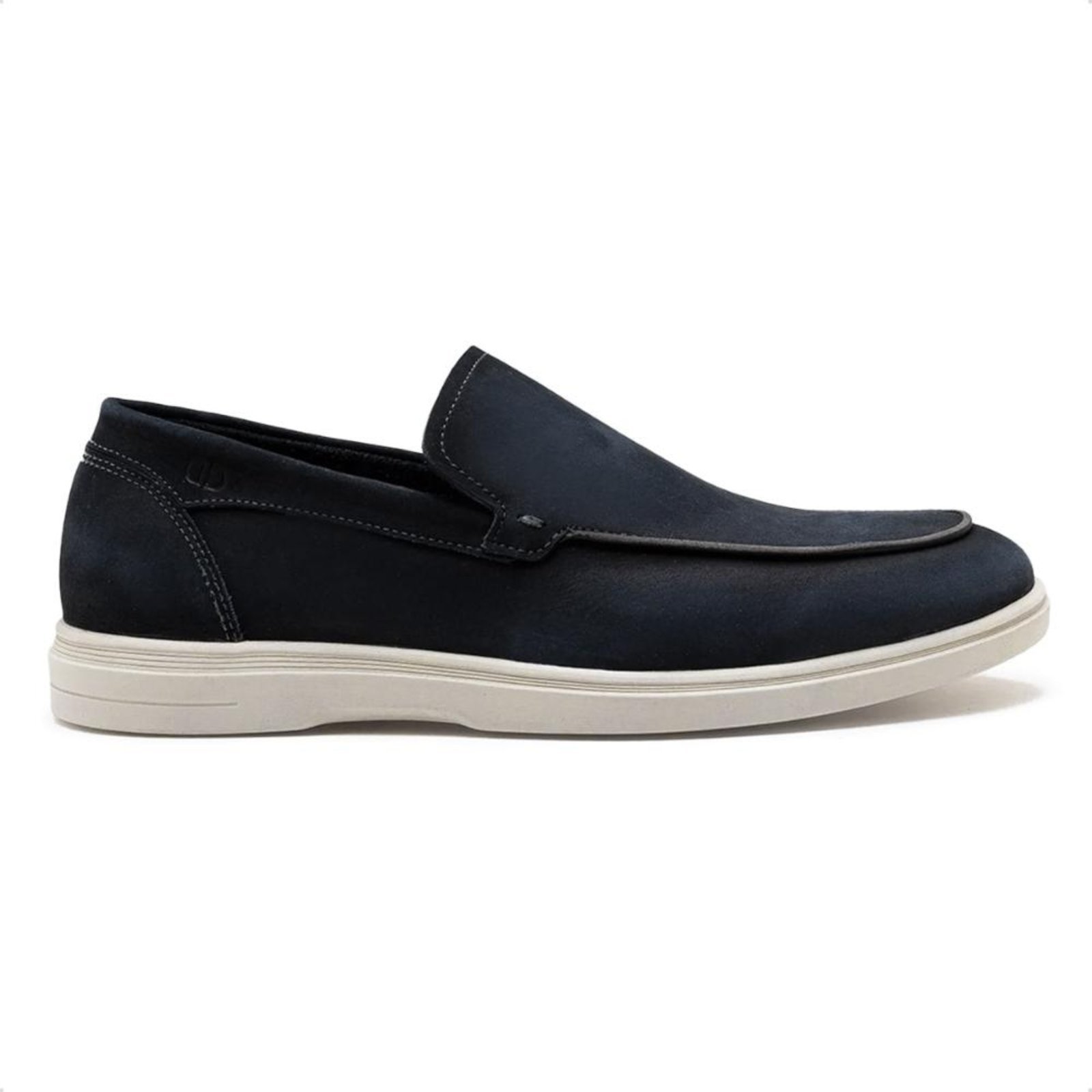Mocassim de Couro Democrata Masculino Tulum 647101 Azul Marinho