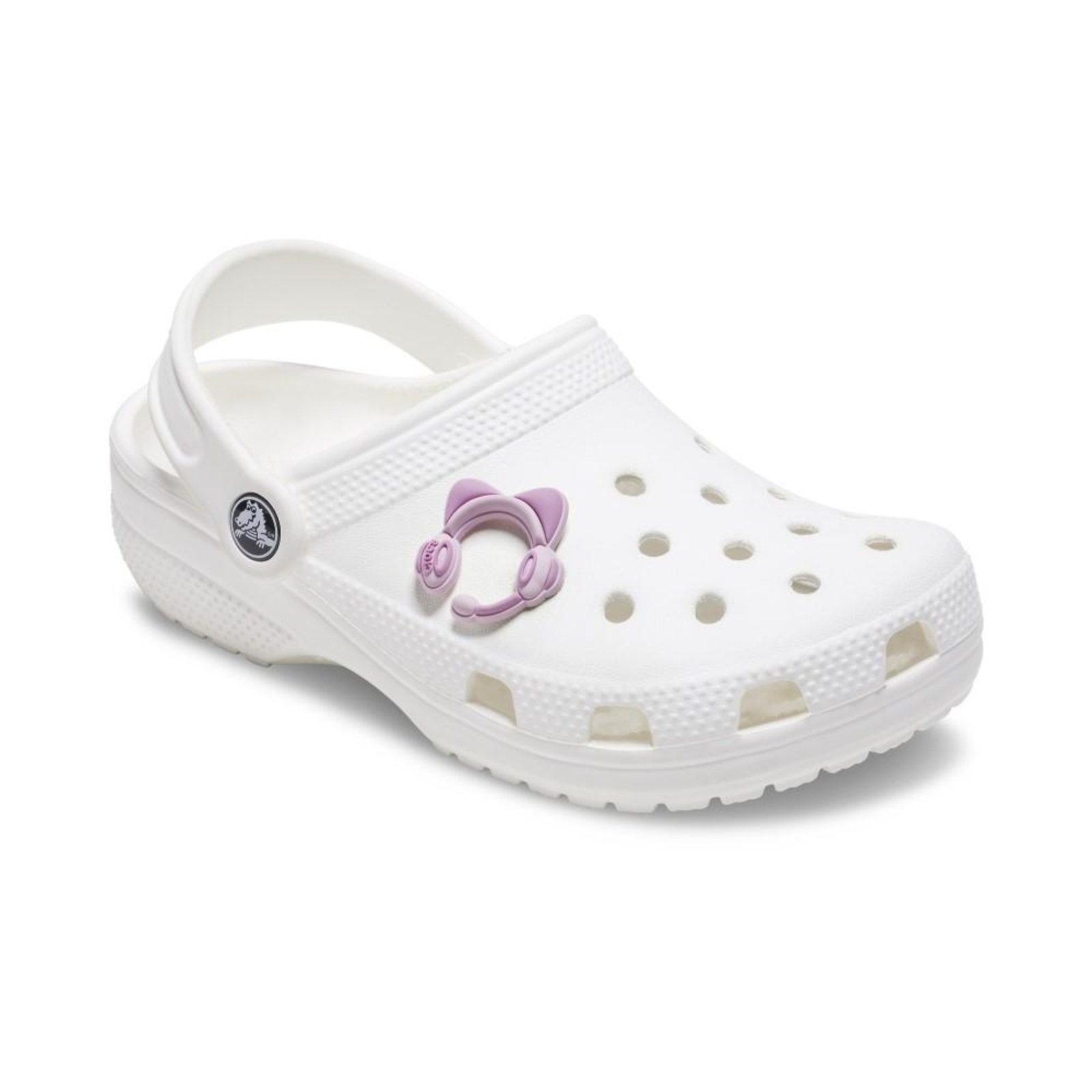 Vista 3 Infantil - Jibbitz™ Fone de Ouvido de Gato UNICO Crocs branco