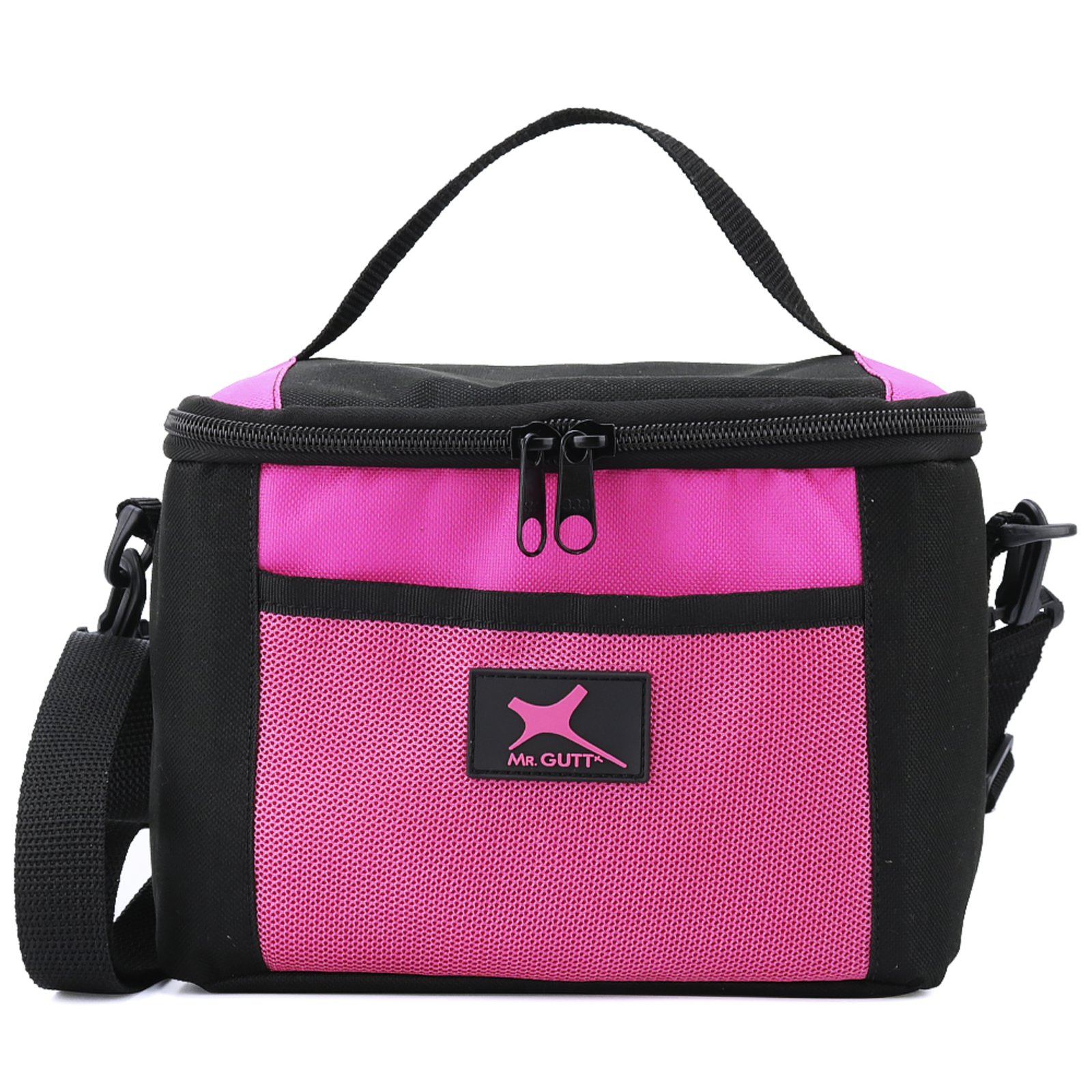 Vista 3 Bolsa lancheira Térmica Mr. Gutt Fitness Transversal Rosa preto/rosa rosa Mr. Gutt preto/rosa rosa