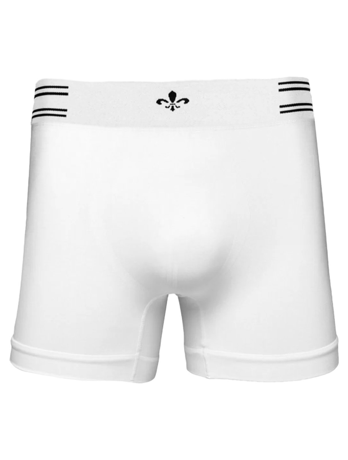 Cueca Dudalina Boxer Seamless Logo Stripes Branca 1UN