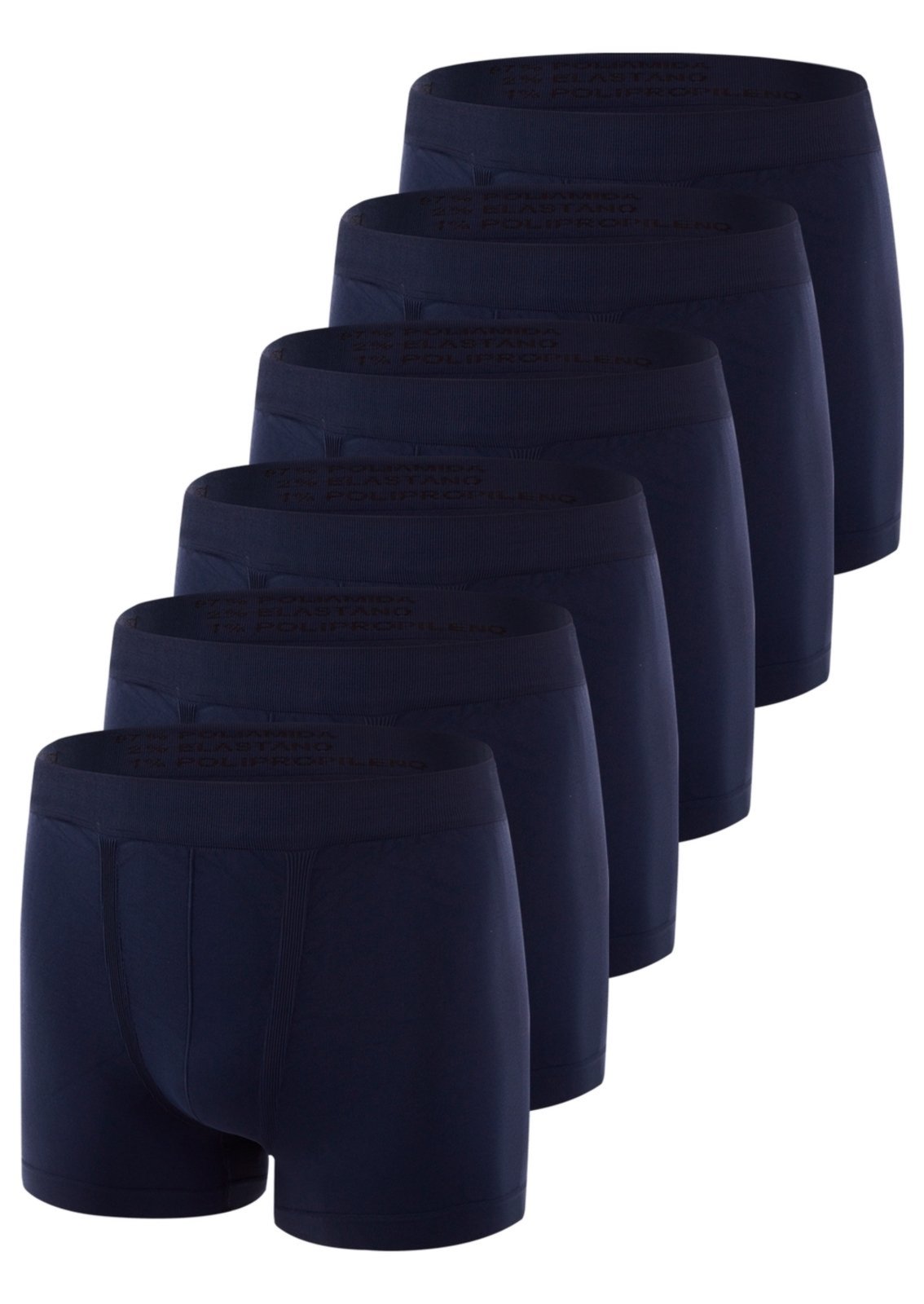 Kit com 6 Cuecas Boxer Trifil 4620 Azul Marinho